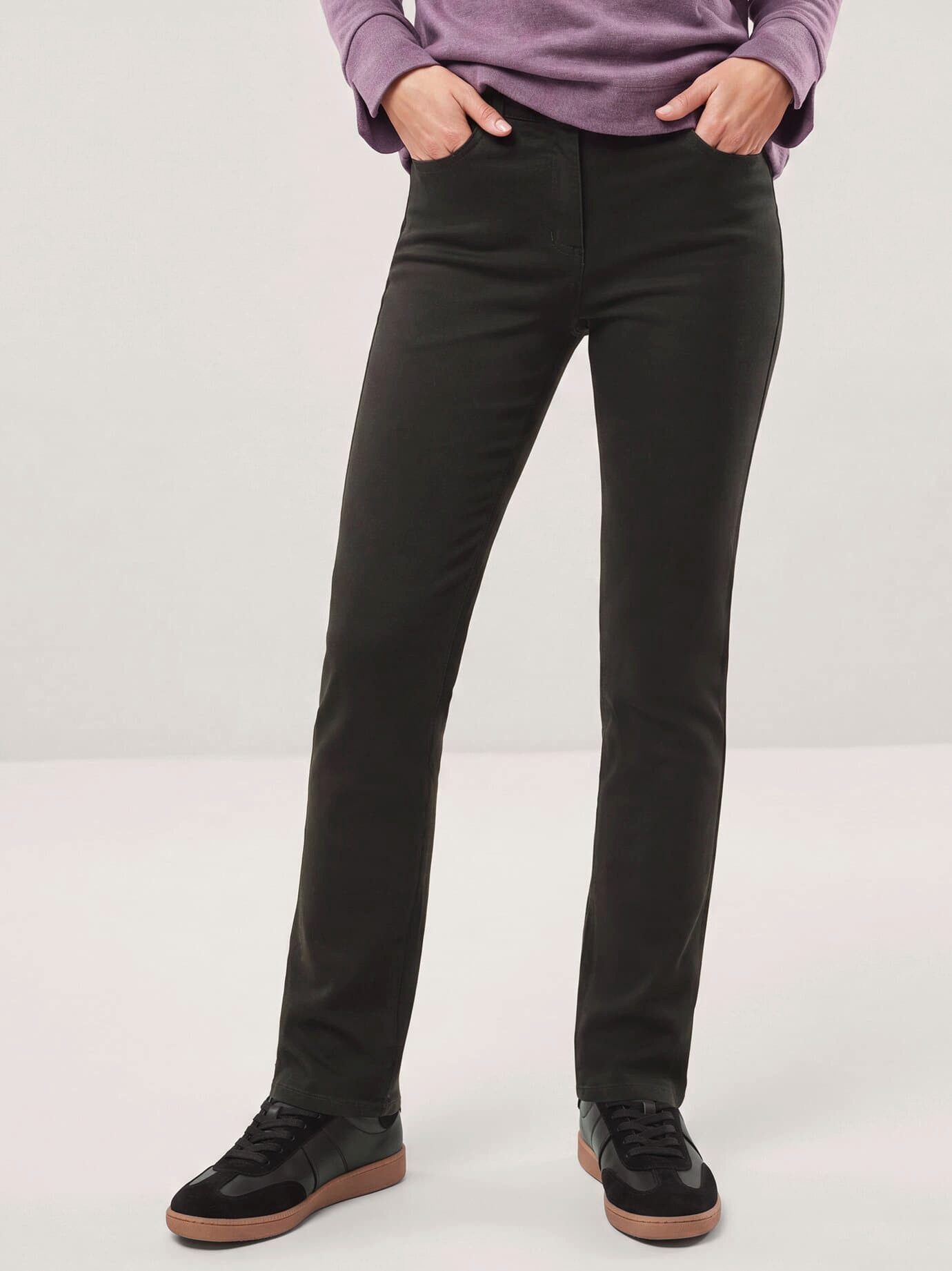 Walbusch Thermohose Damen 2-in-1-Extraglatt-Thermohose Regular fit, bügelfrei, wärmend, Kurzgröße