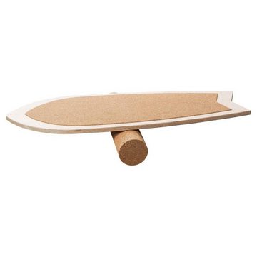 Kork-Deko.de Balanceboard in Form eines Surfbretts & Korkrolle - mit oder ohne Korkmatte