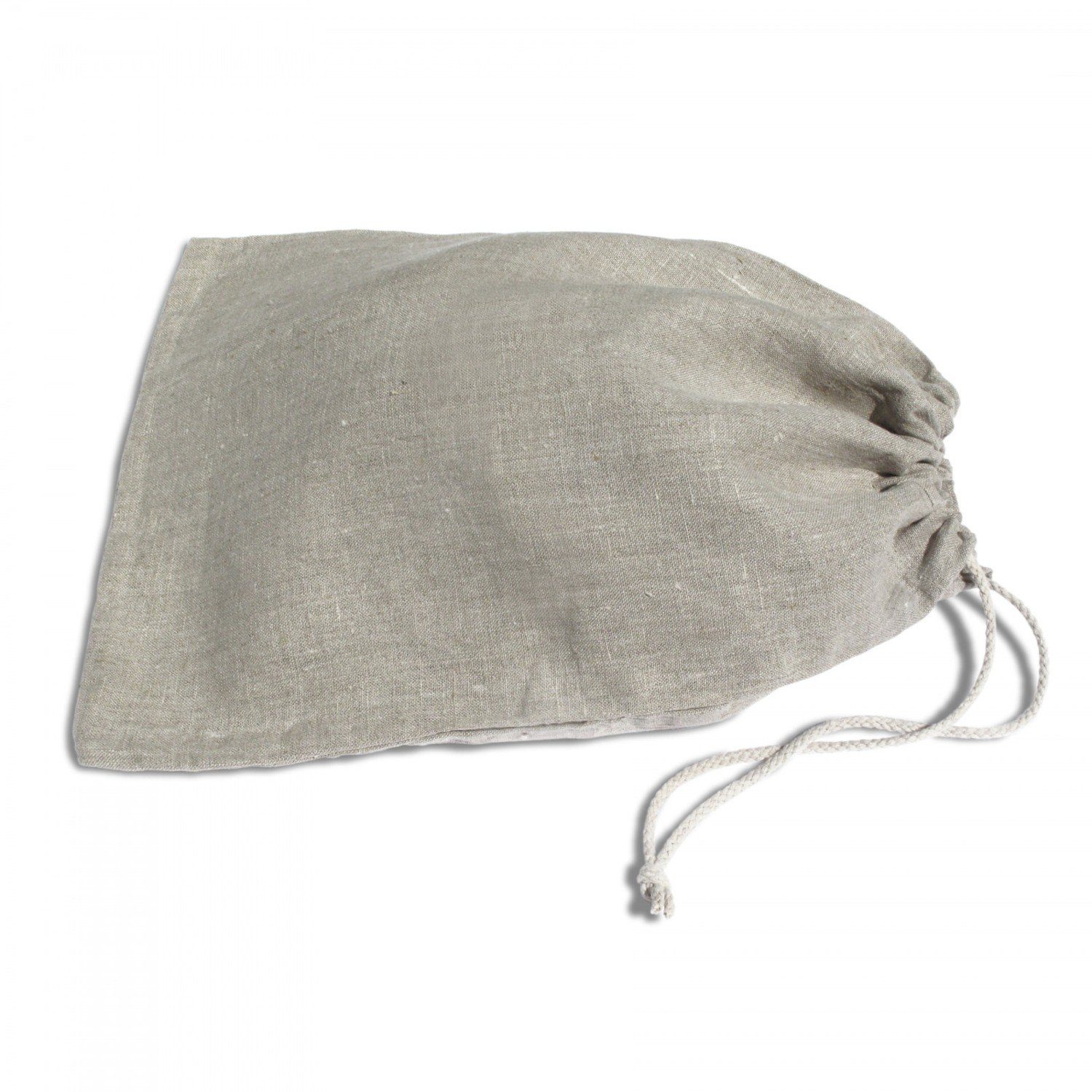 side by side Brotkasten Leinenbeutel für Brot grau, Leine