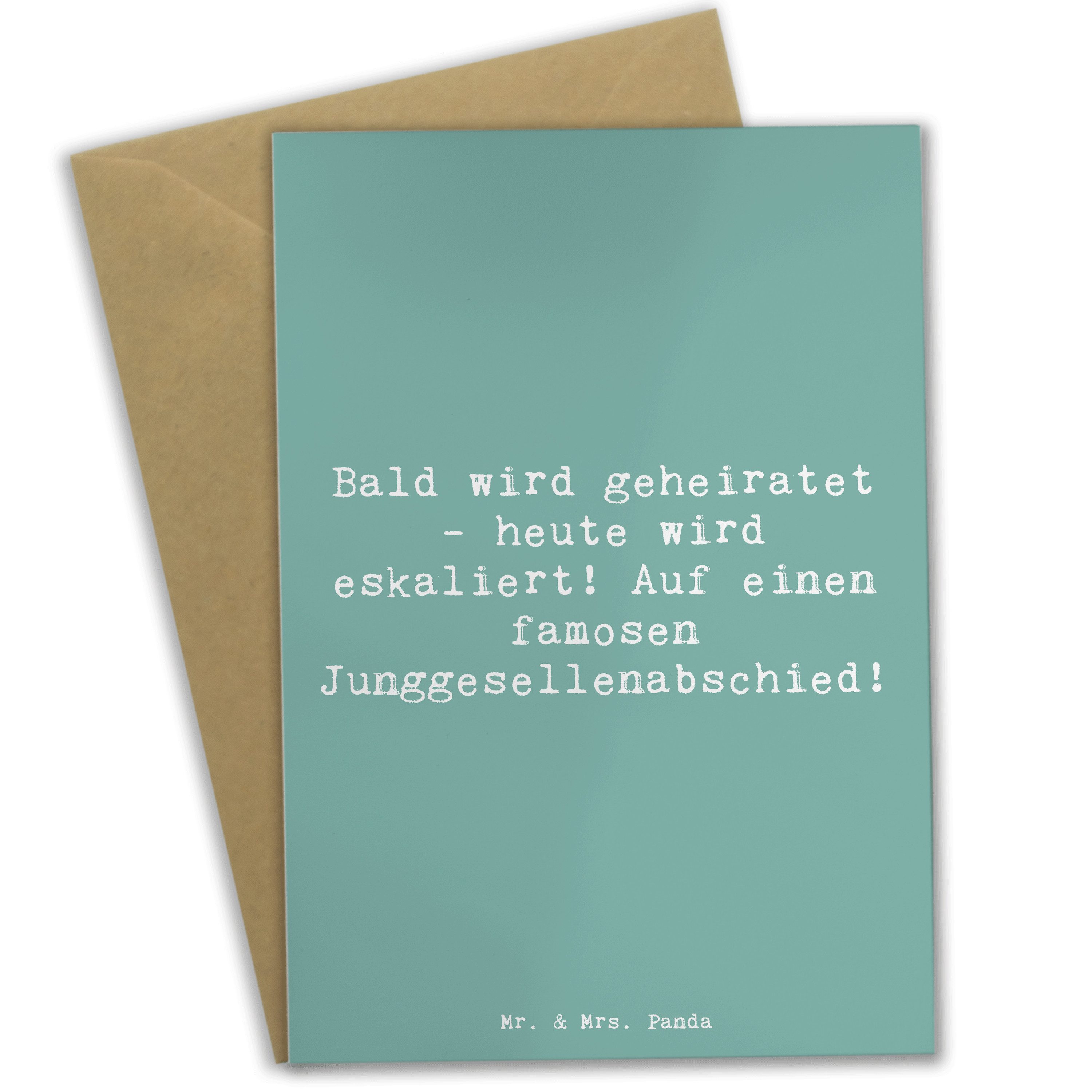 Grußkarte Junggesellenabschied Eskalation - Meeresbrise - Geschenk, gute Laune
