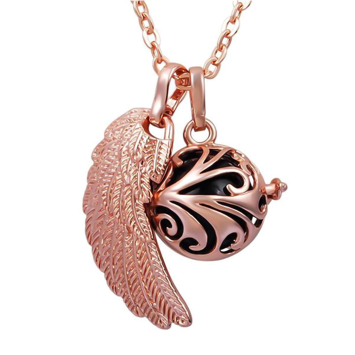 Schmuck-Elfe Klangkugelanhänger Set Feder Eleganz (Set), Set 4tlg, inkl. Klangkugel