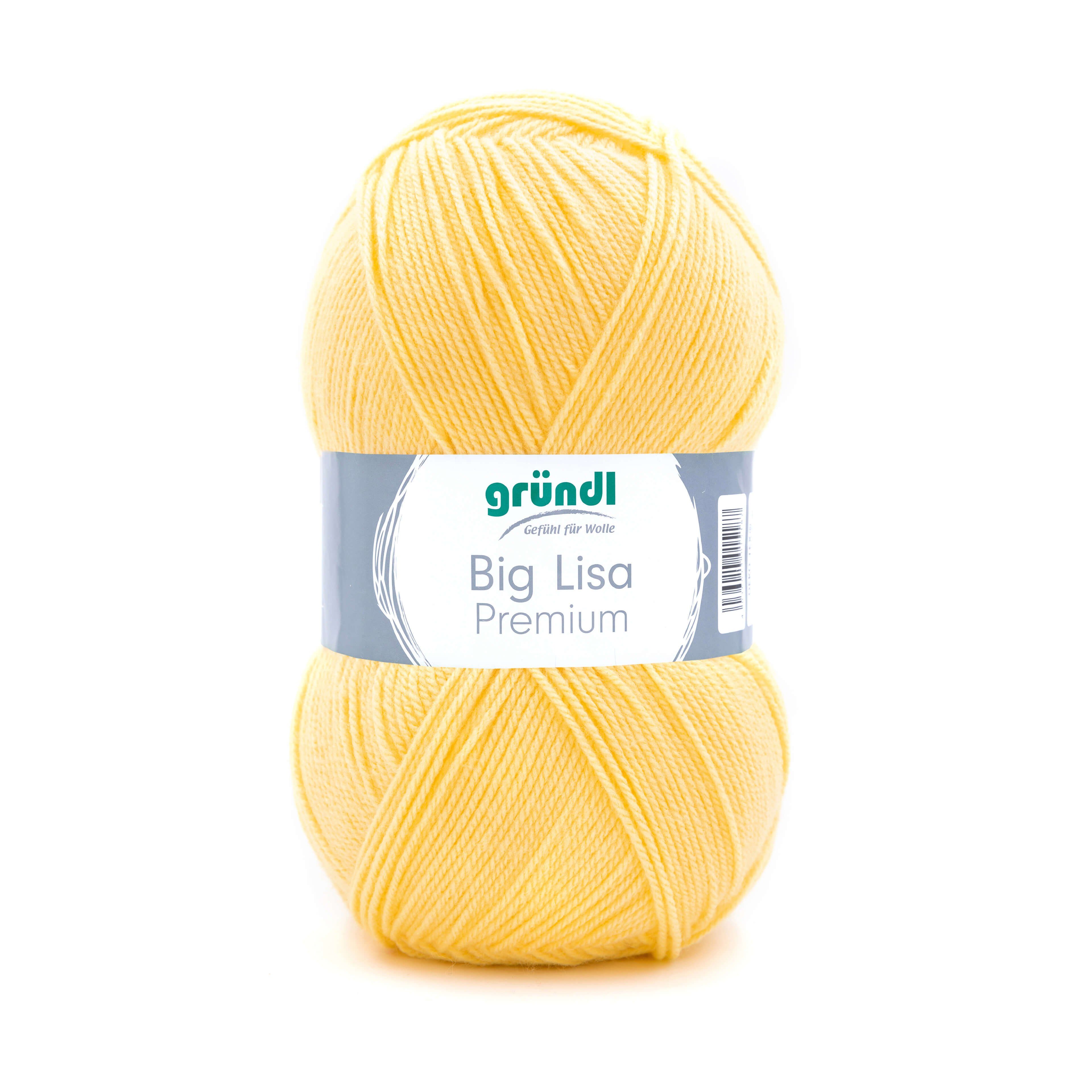 Gründl Big Lisa Premium Häkelwolle, Strickgarn, 250g Häkelwolle, 665,00 m (Wolle zum Stricken und Häkeln, Strickgarn, Handstrickgarn, Strickwolle), Großknäuel