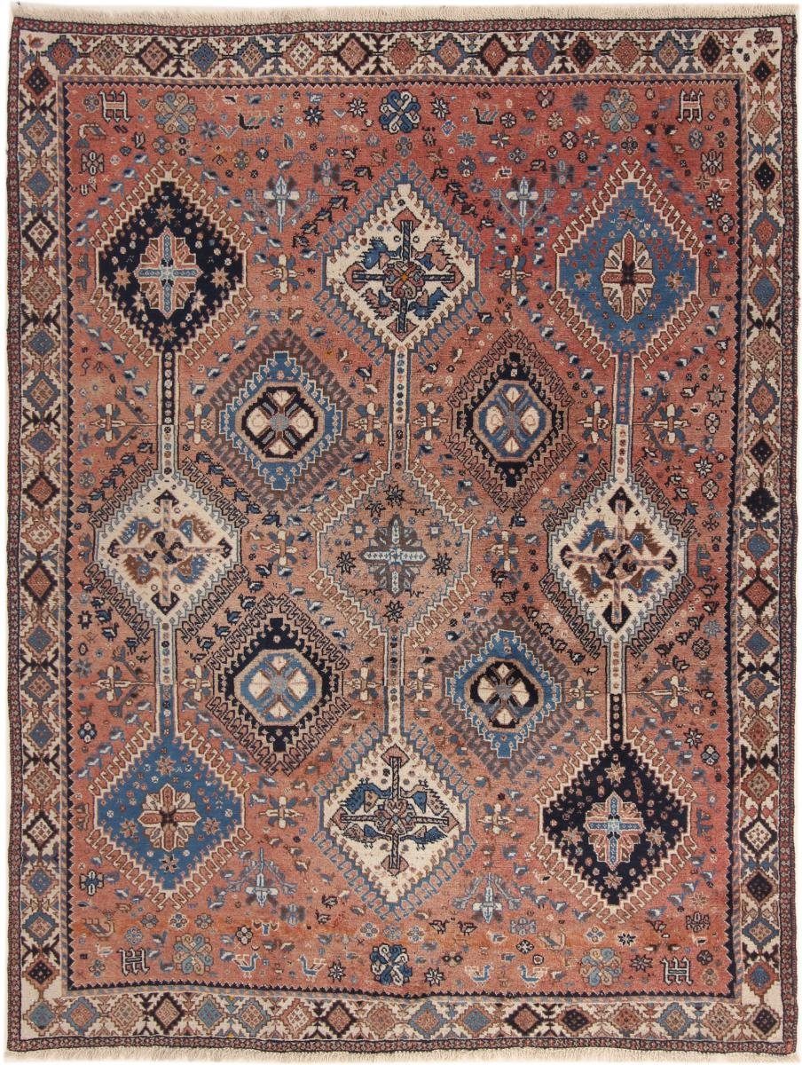 Orientteppich Yalameh 145x189 Handgeknüpfter Orientteppich / Perserteppich, Nain Trading, rechteckig, Höhe: 12 mm