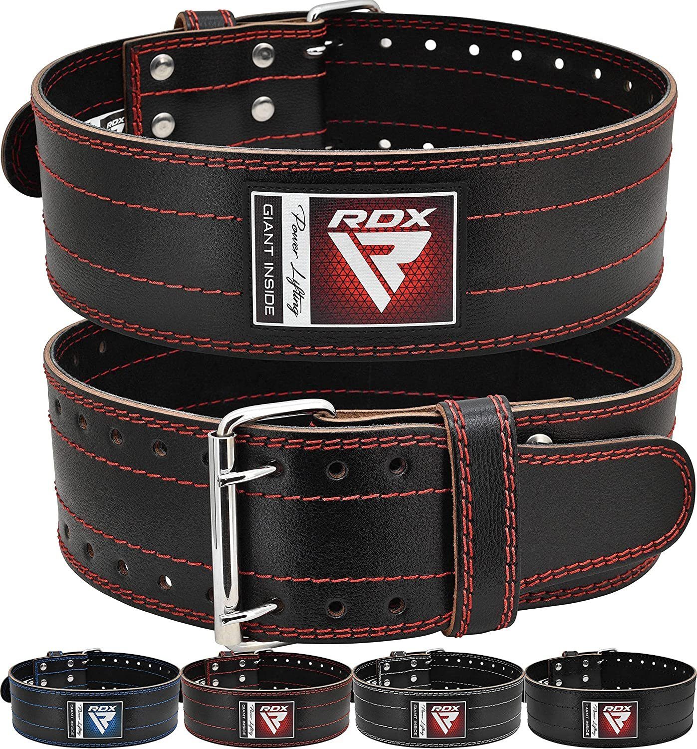 RDX Arbeitsstützgürtel RDX 4 Zoll Leder Gewichtheben Gürtel, Weightlifting belt USPA genehmig
