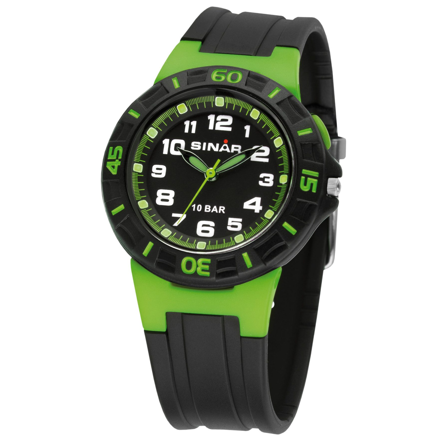 SINAR Quarzuhr XB-20 Jugend Armbanduhr Sportuhr PU-Band, analog sportlich modern Geschenkidee Junge Ø 38 mm
