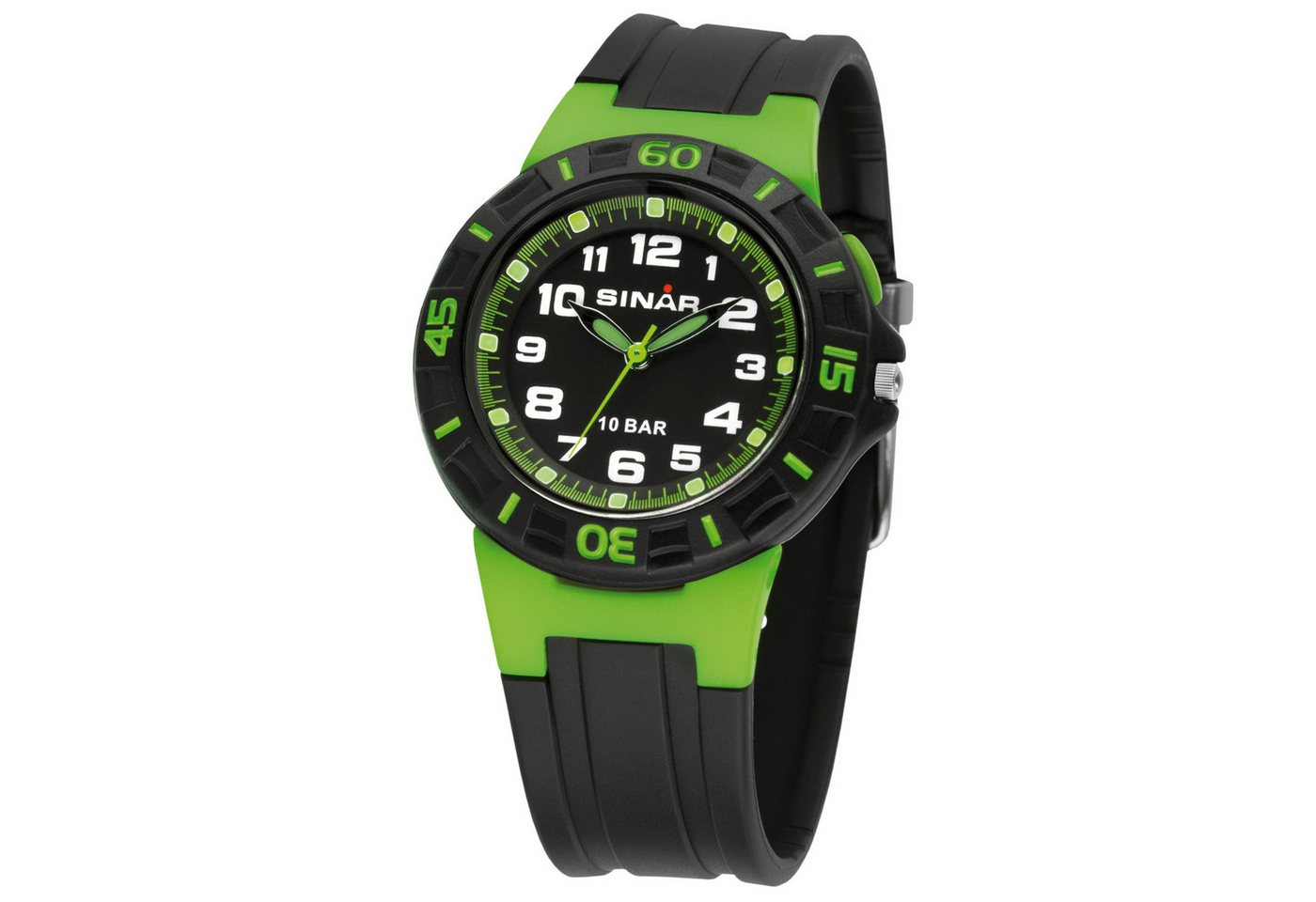 SINAR Quarzuhr XB-20 Jugend Armbanduhr Sportuhr PU-Band, analog sportlich modern Geschenkidee Junge Ø 38 mm