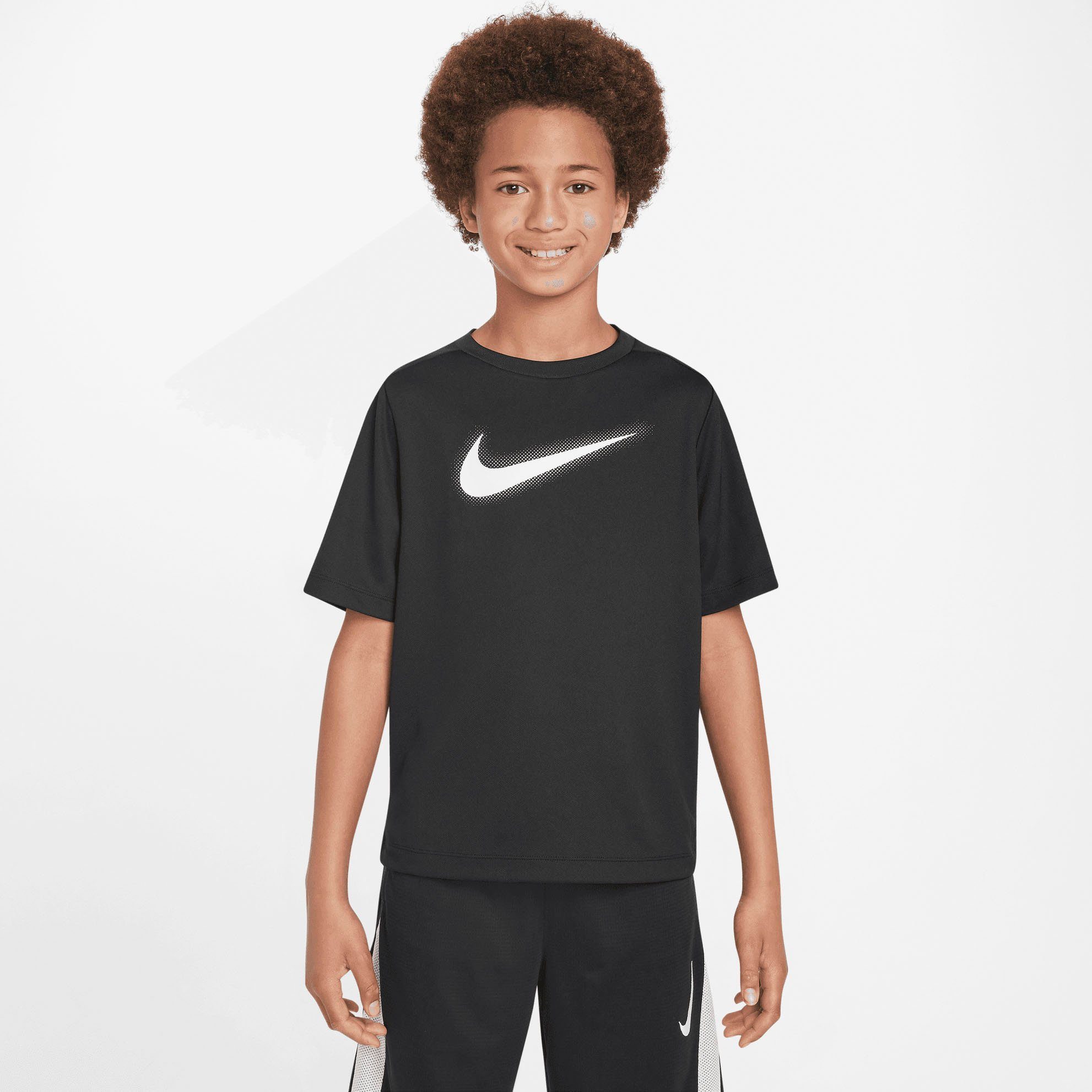 Nike Trainingsshirt BLACK/WHITE GRAPHIC BIG MULTI+ TRAINING KIDS' (BOYS) TOP DRI-FIT