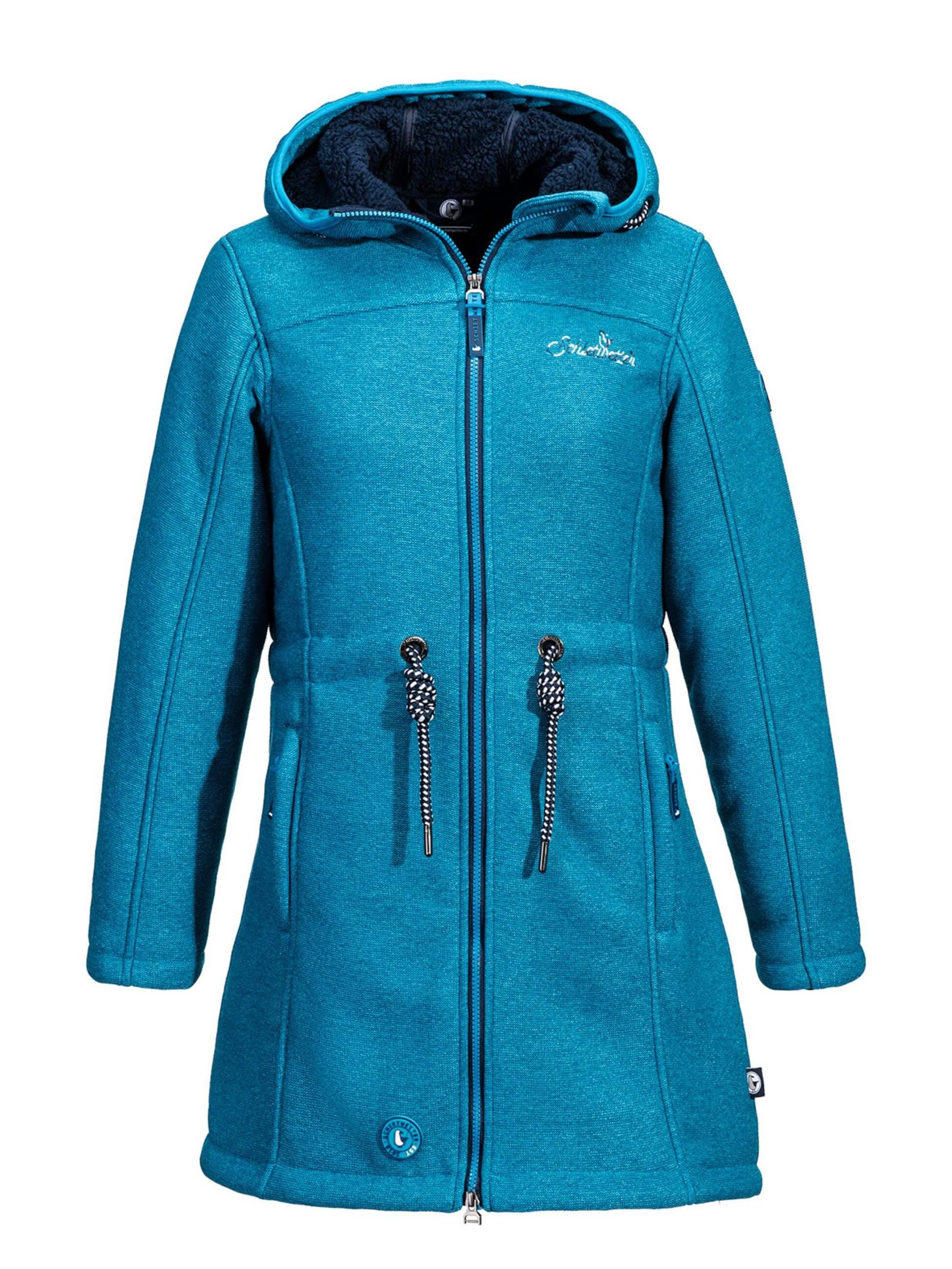 Schietwetter Fleecejacke Damen Fleecemantel "Pfauenfeder Pia" günstig online kaufen
