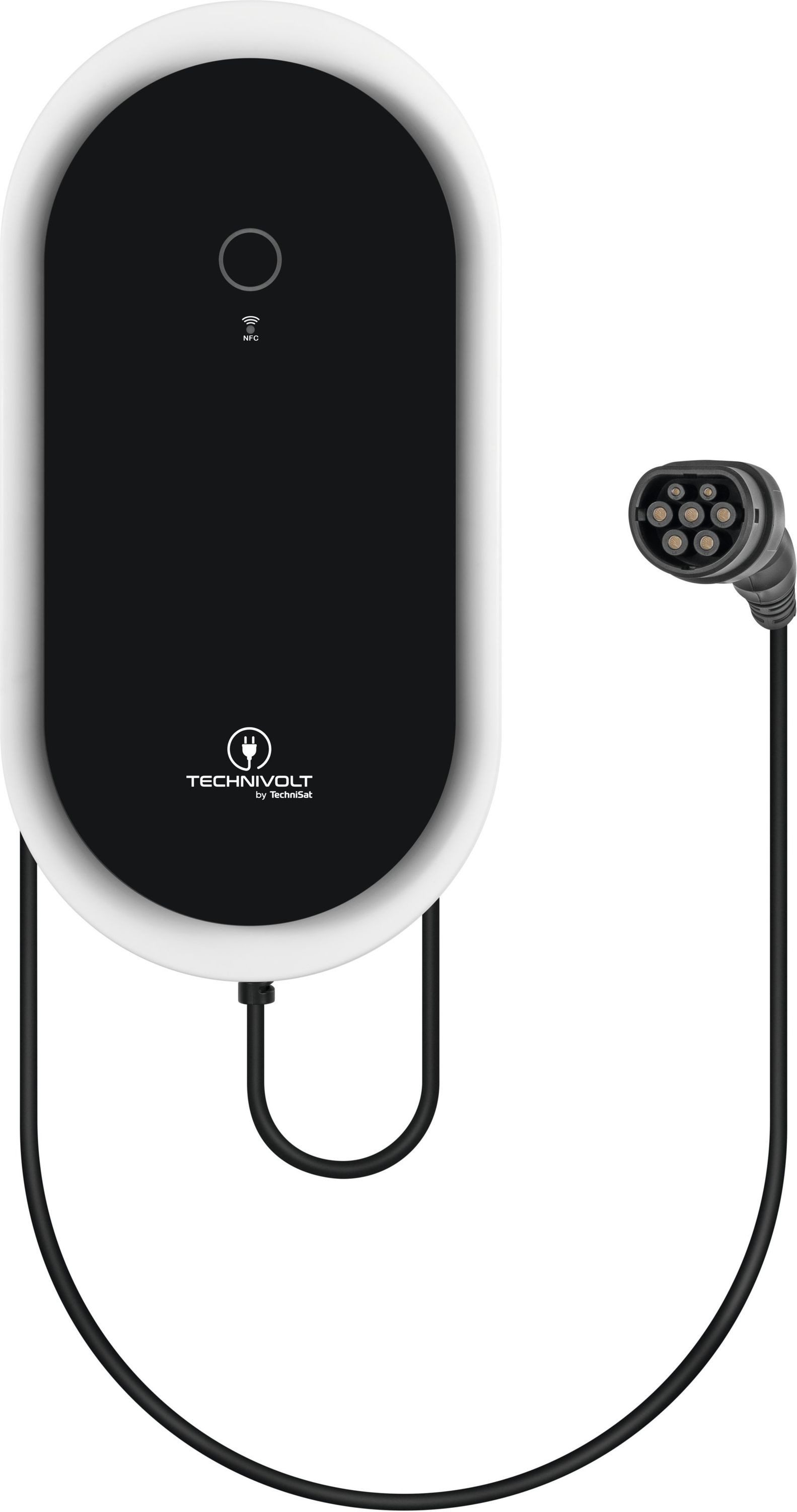 TechniVolt Elektroauto-Ladestation TECHNIVOLT 1100, 5m integrierte Ladesteckdose Typ 2, RFID-Karte, IP54, 16A Ladestrom