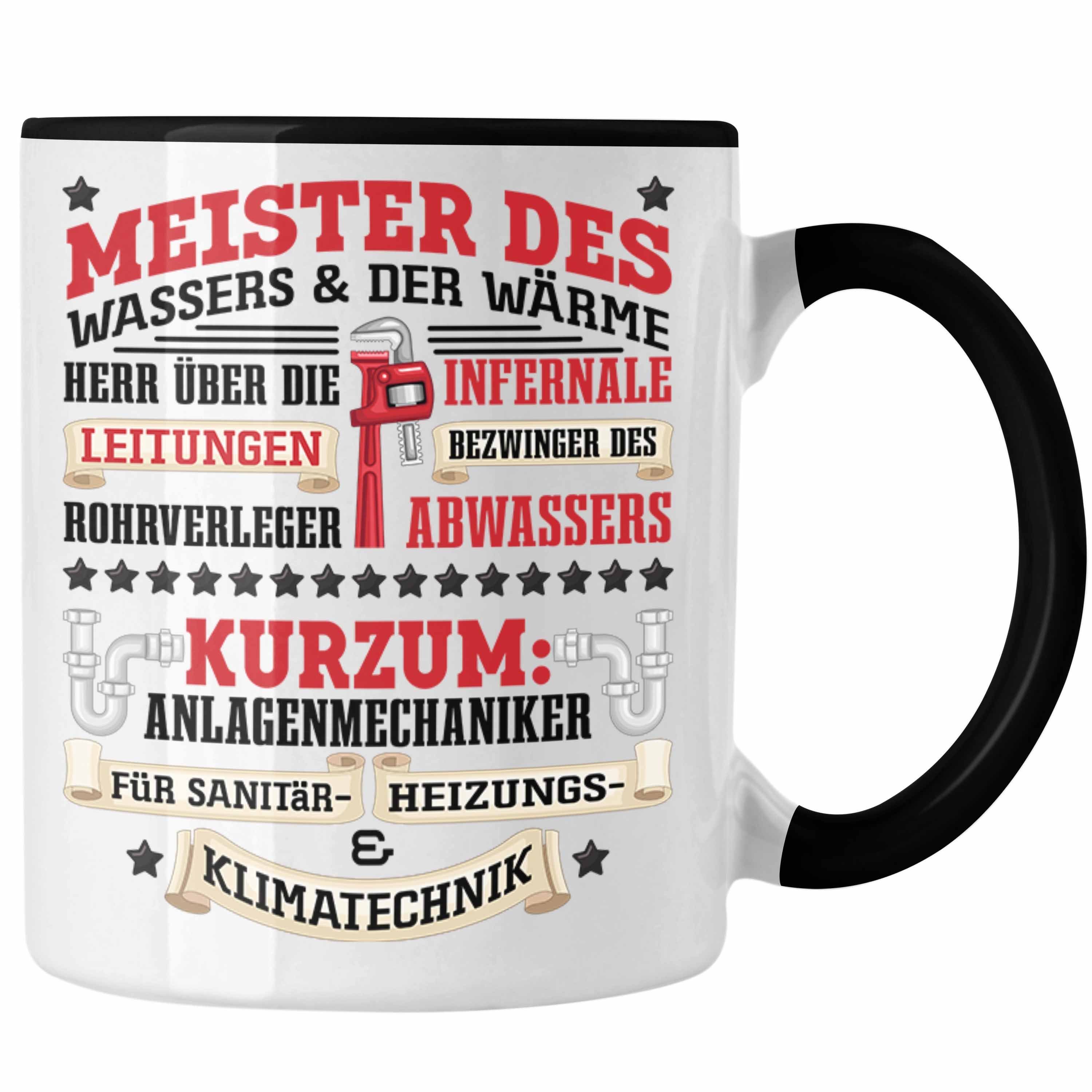 Trendation Tasse Anlagemechaniker Heizungsbauer Klempner Tasse Geschenk Spruch Männer K