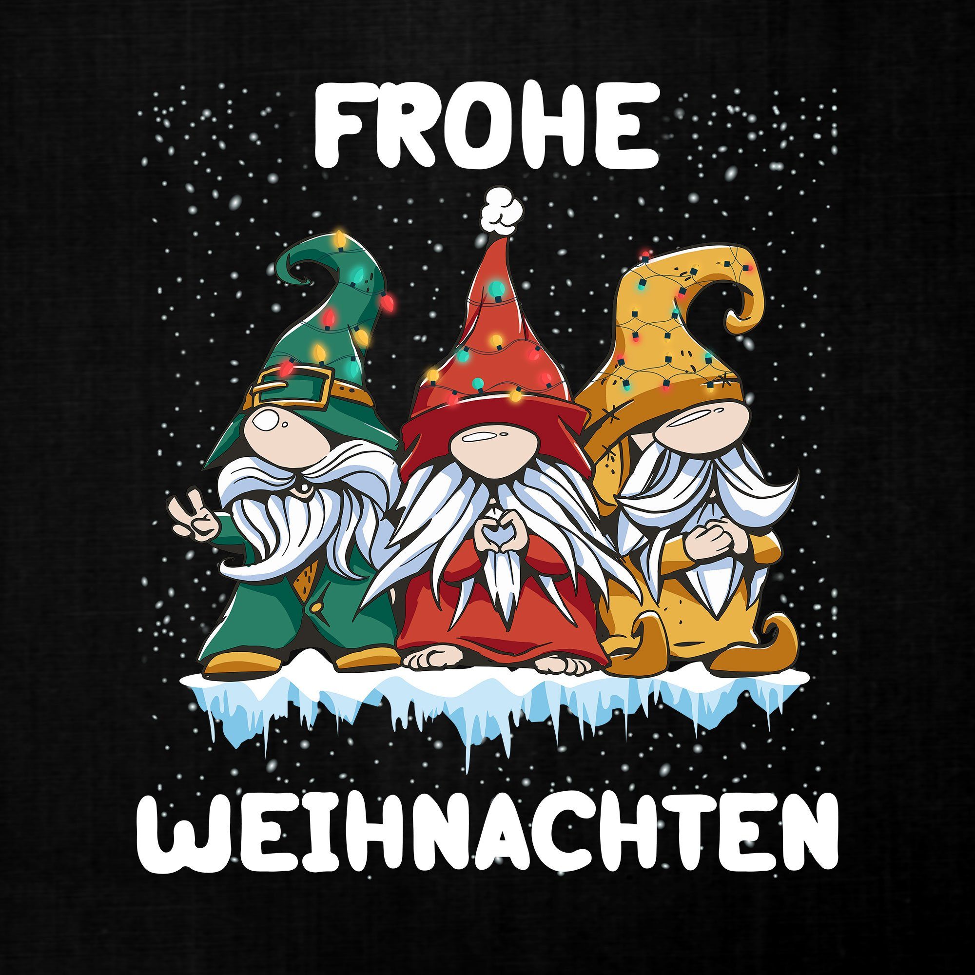 Quattro Formatee Sweatshirt Frohe Weihnachten Gnome Zwerge Wichtel Elfen Kinder Pullover Sweatshir (1-tlg)