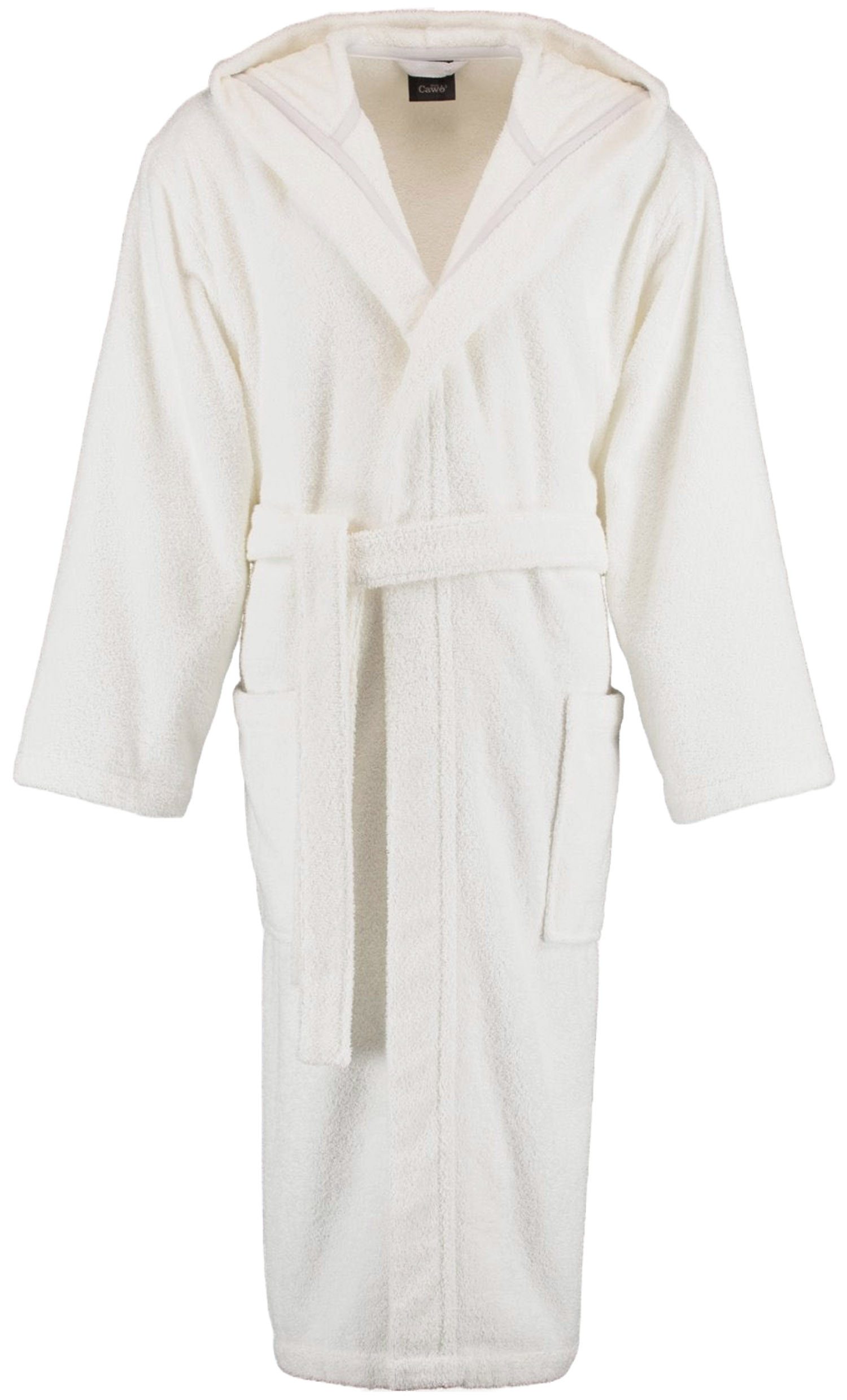 Cawö Home Herren Bademantel Kapuze 829 - Farbe: weiß - 67 - L günstig online kaufen