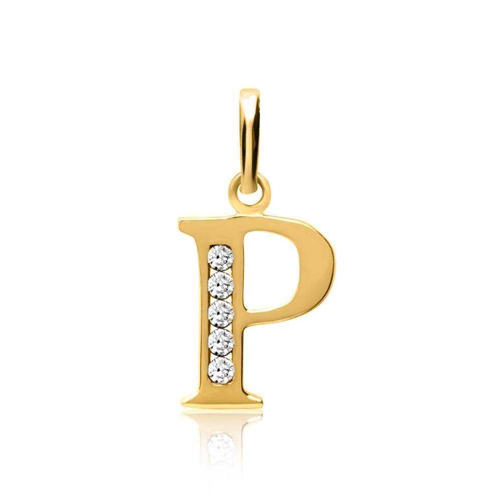 Buchstabenanhänger 333er Gold Kettenanhänger Buchstabe P GP0147