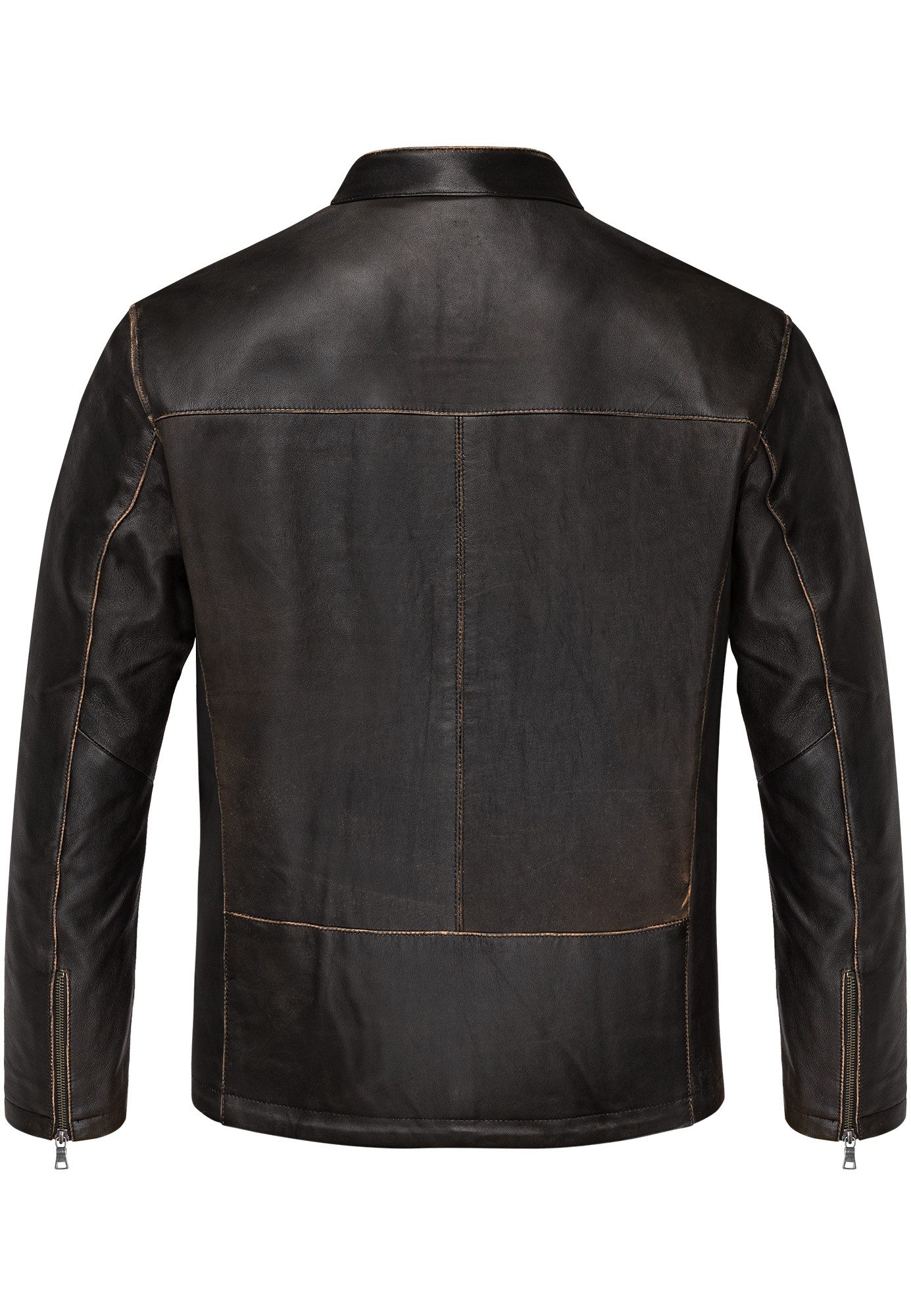 Amaci&Sons Lederjacke JUNEAU Lederjacke Herren Vintage Zipper Lederjacke günstig online kaufen