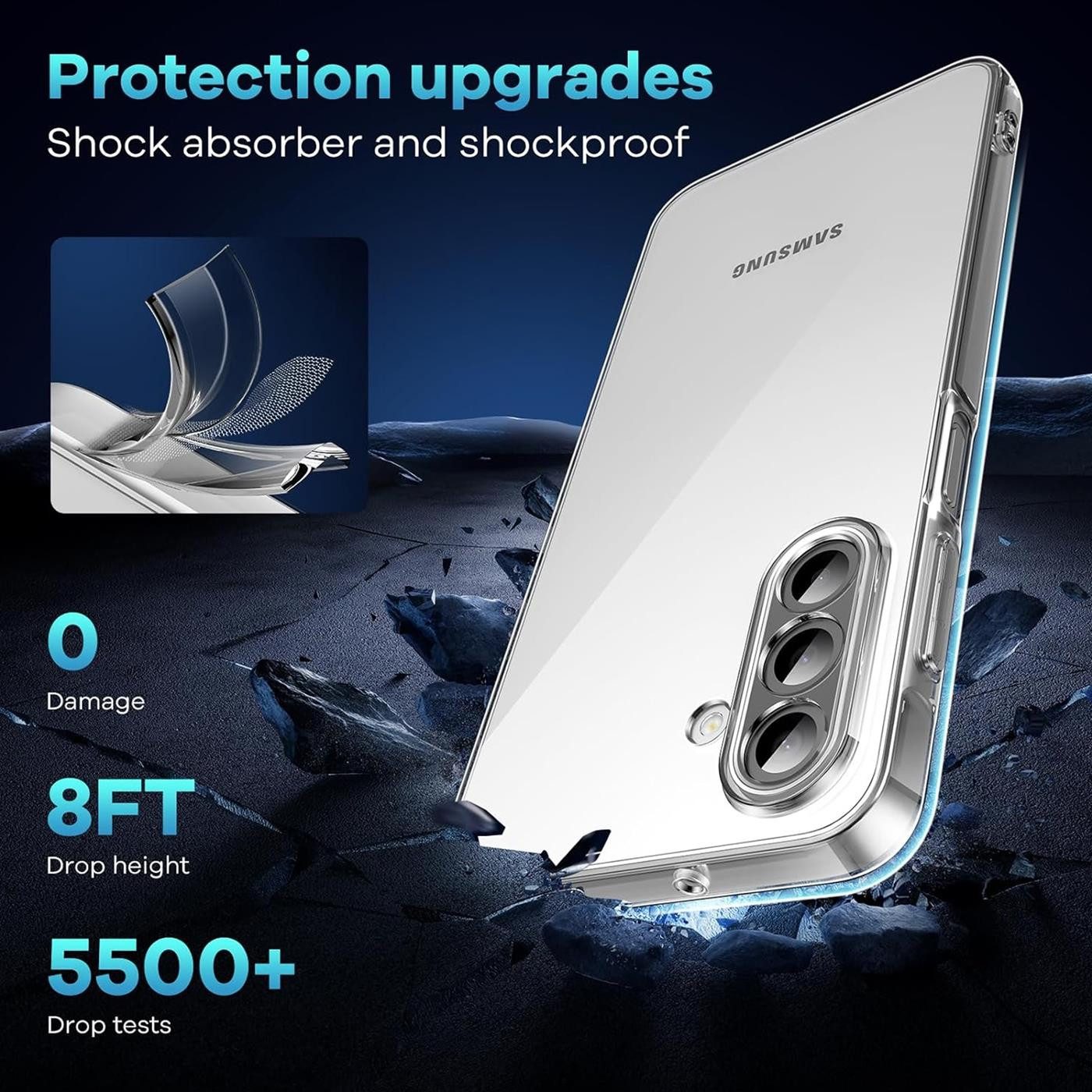 CoolGadget Handyhülle Transparent Ultra Slim Case für Samsung Galaxy A17 5G 6,7 Zoll, Silikon Hülle Dünne Schutzhülle für Samsung A17 5G Hülle – Bild 5 von 5