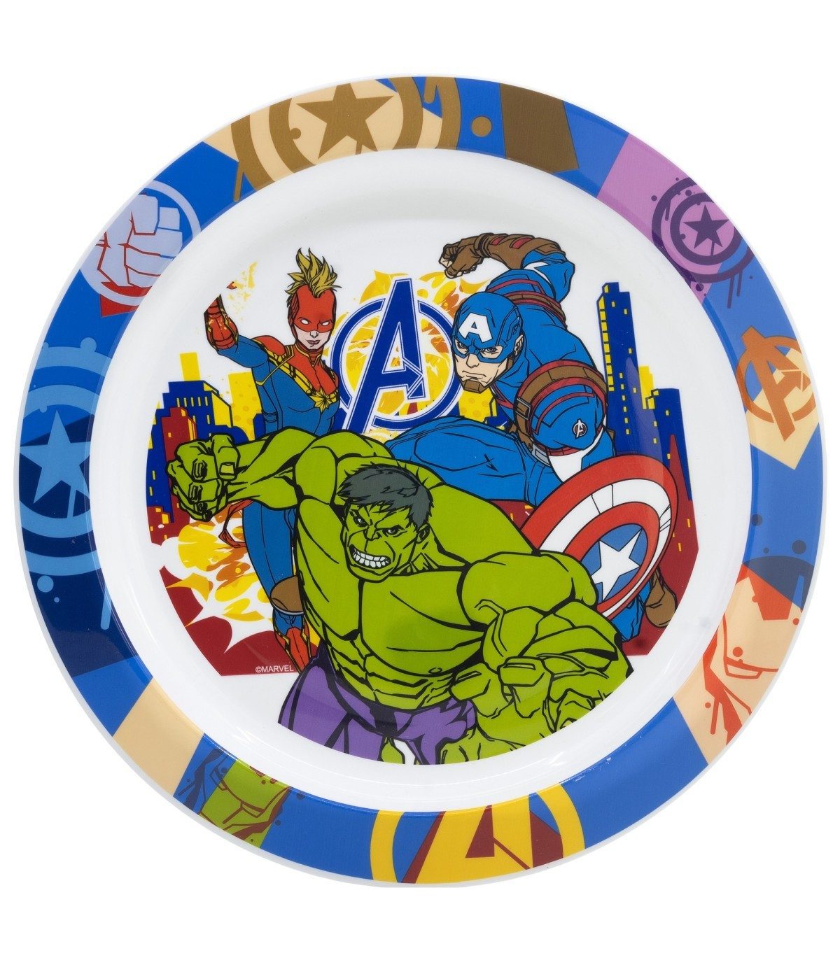 MARVEL Brotteller Kinder Teller Mikrowellengeeignet für zu Hause