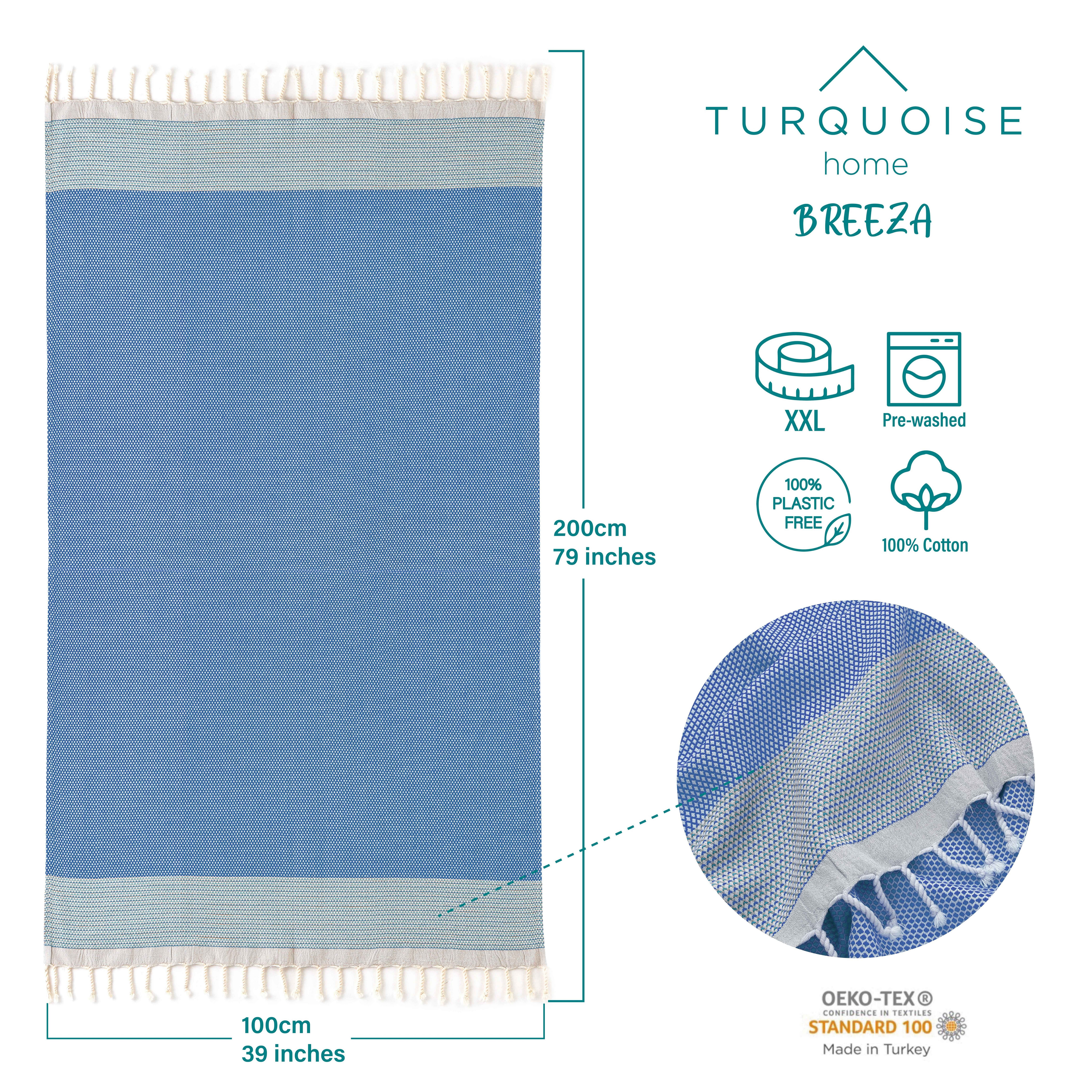 Turquoise Home Strandtuch Breeza XXL Strandtucher günstig online kaufen