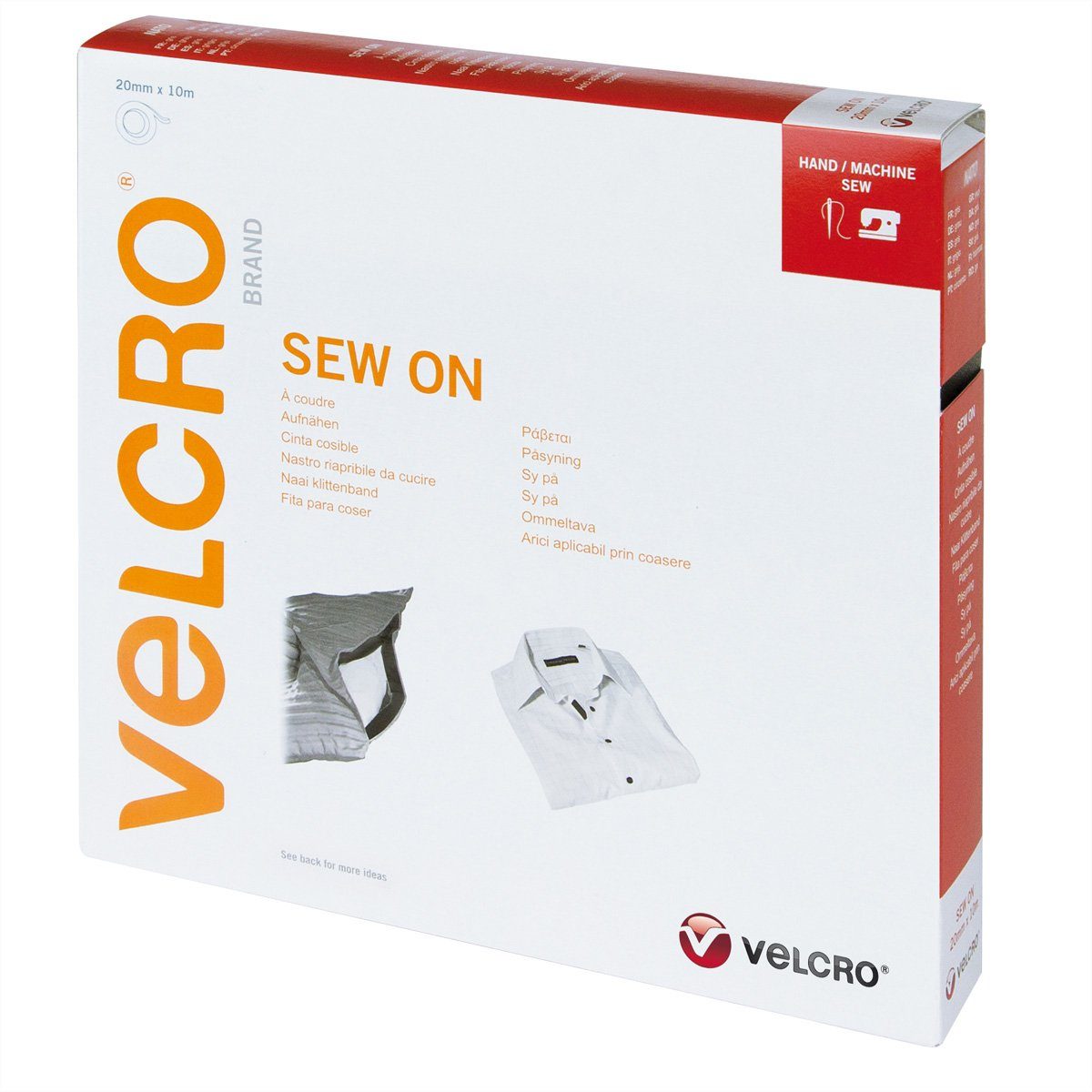 VELCRO Kabelbinder Klettband zum Aufnähen Haken & Flausch 20mm x 10m Nato (640), VEL-EC60280
