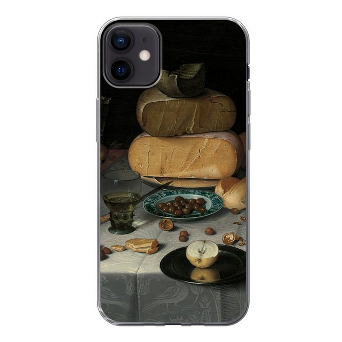 MuchoWow Handyhülle Stilleben mit Käse - Gemälde von Floris Claesz. van Dijck Handyhülle Apple iPhone 12 Mini Smartphone-Bumper Print Handy