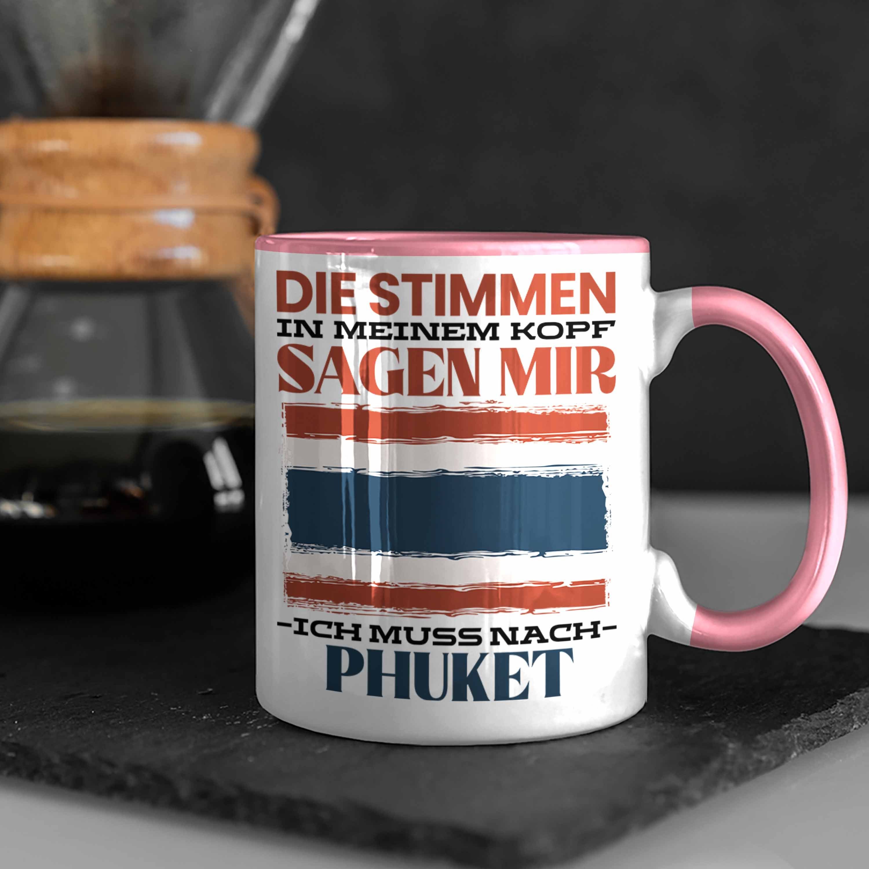 Geschenkidee Spruch Rosa Urlaub Tasse Phuket Trendation Tasse Geschenk Heimat Thailand