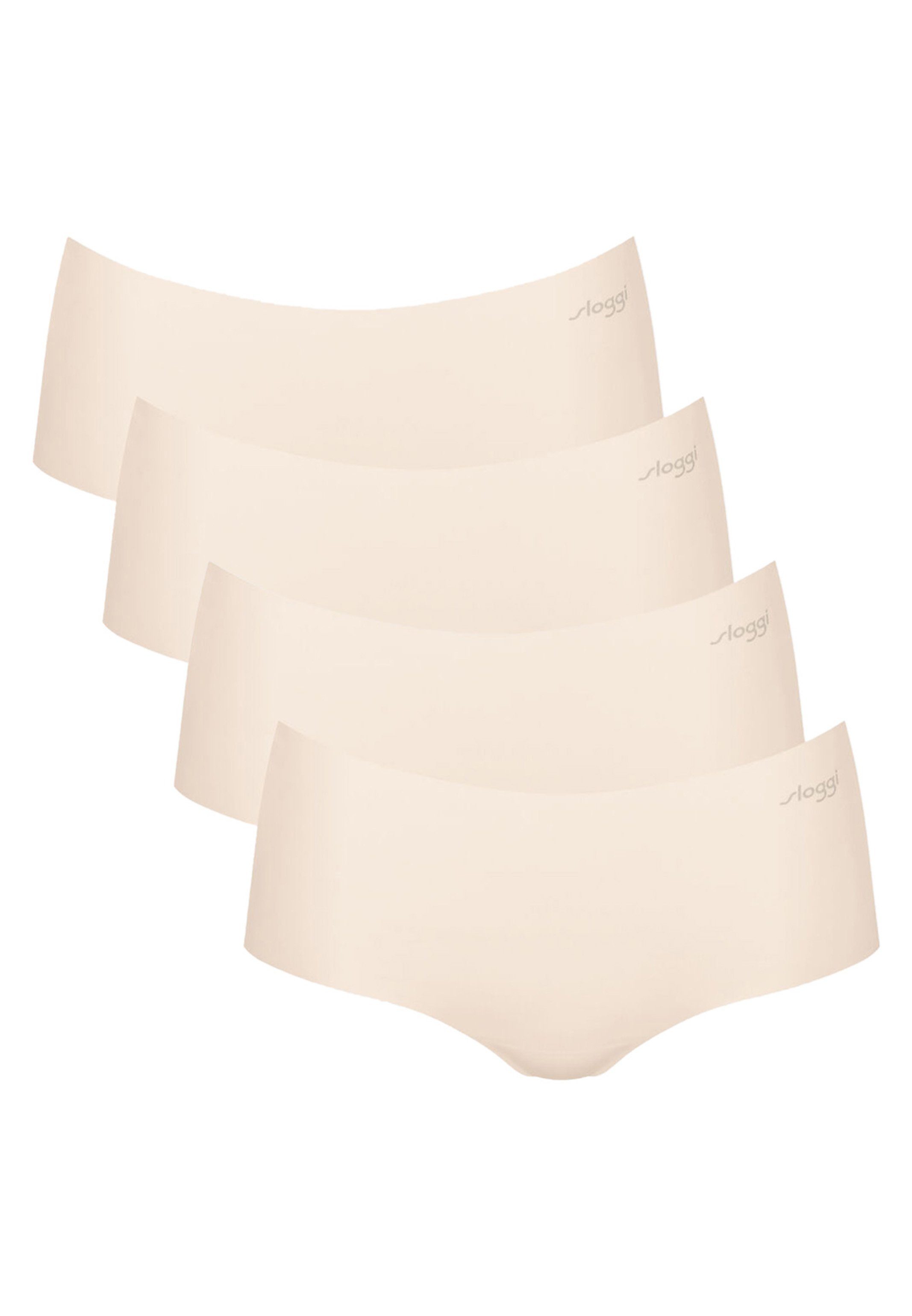 Sloggi Panty 4er Pack ZERO Microfibre 2.0 (Spar-Set, 4-St) Short Slip - Nahtlos - Kein Abzeichnen unter Kleidung Elfenbein