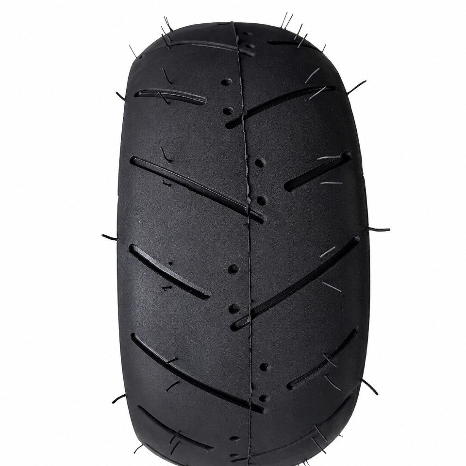 FunSport-Factory Ersatzrad Scooter Hinterrad 110/50-6.5 6,5 Zoll Alufelge 3-Speichen Silber, 3-Speichen-Alufelge, Kugellager 6000, M5-Aufnahme, Racing-Profil