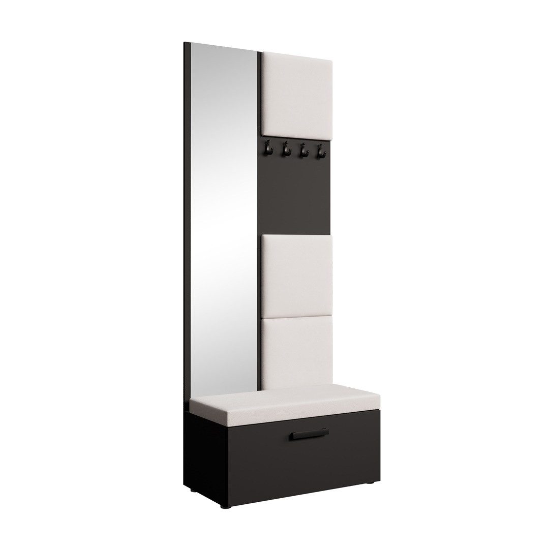Beautysofa Garderobenschrank MARGARET III mit gepolsterten günstig online kaufen