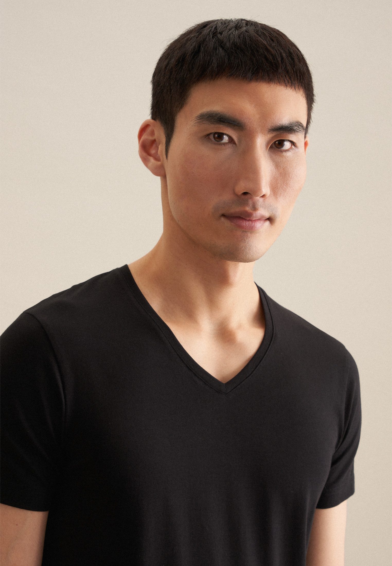 seidensticker T-Shirt 1/2 V-Neck Uni