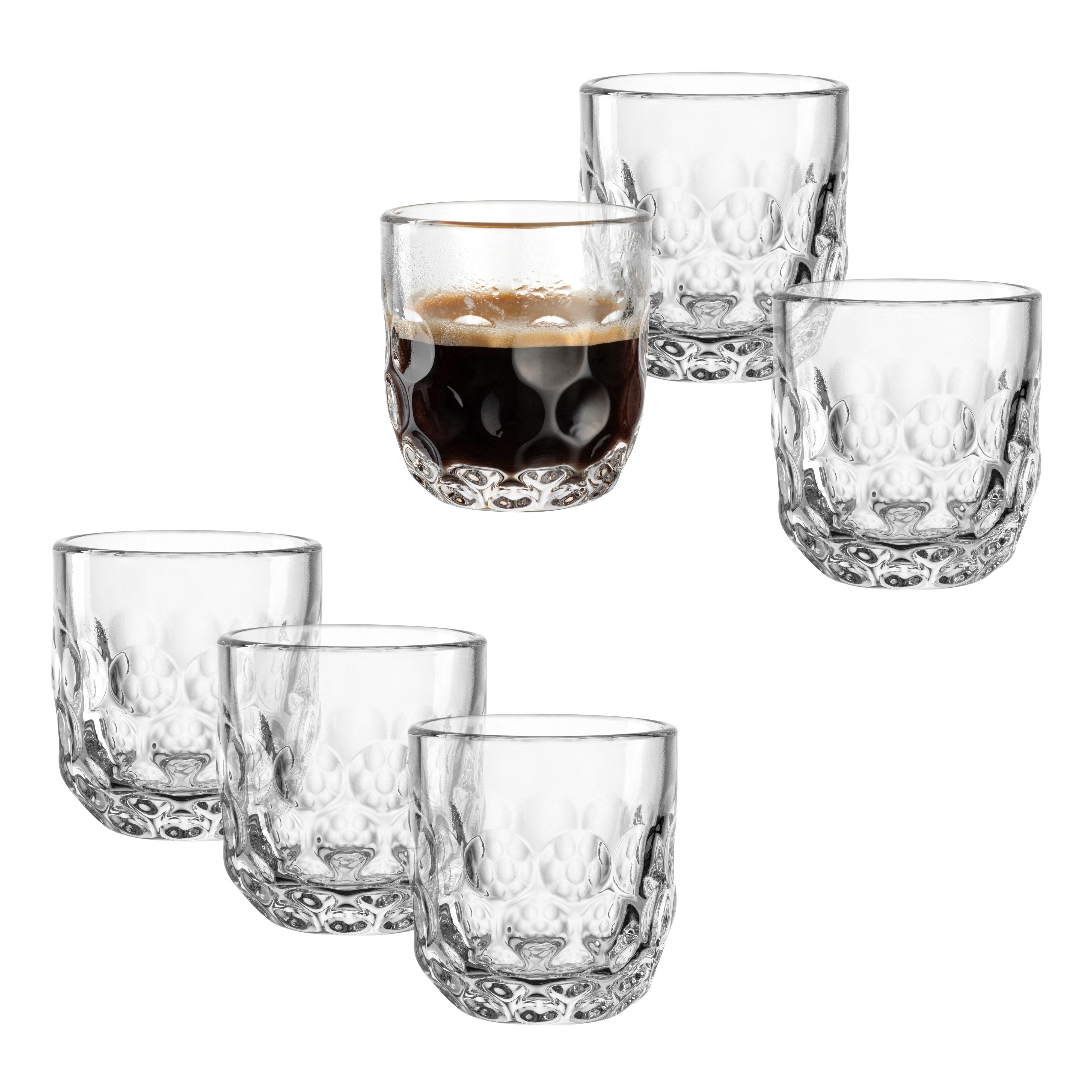 Espressoglas GOCCE, 90 ml, 6er-Set