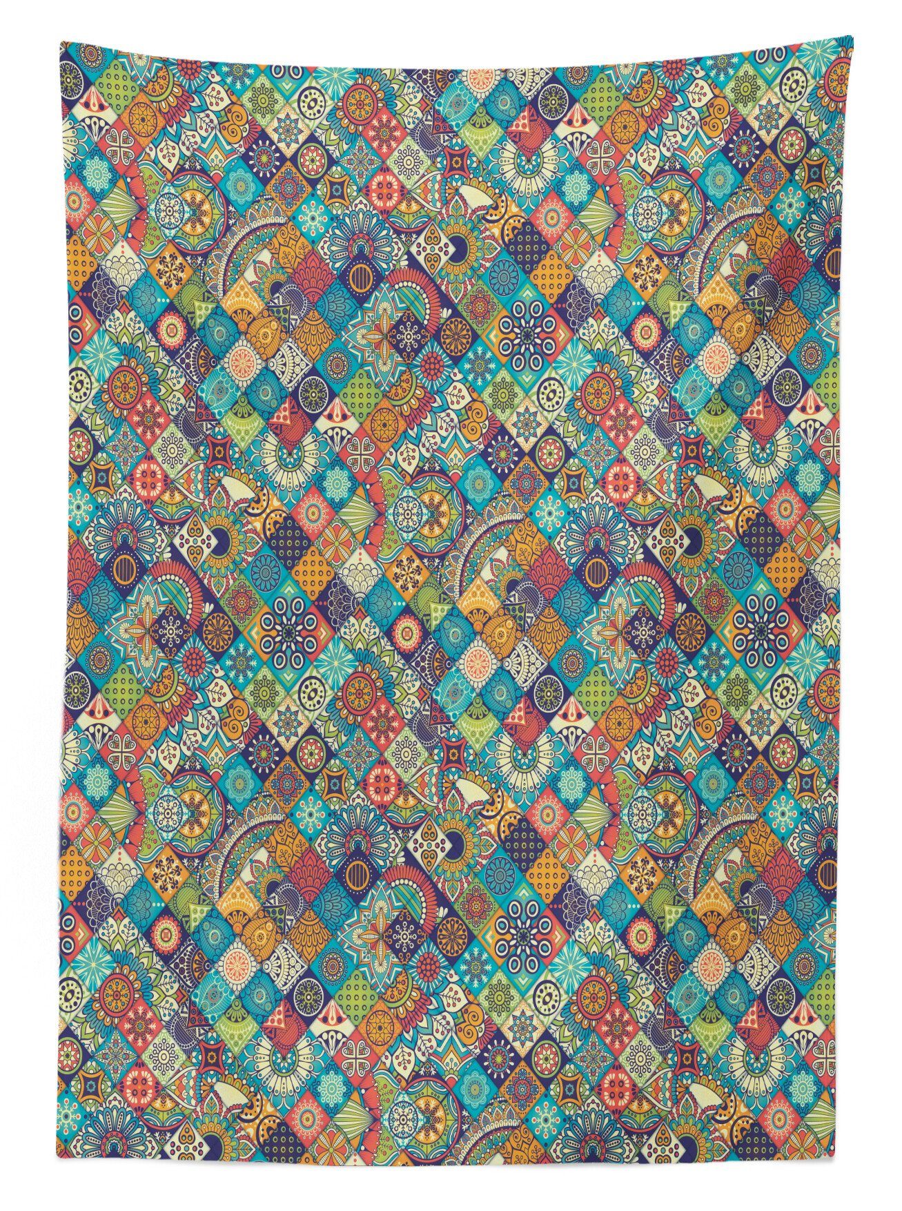 Abakuhaus Tischdecke Klare Farben, Farbfest Bereich den Waschbar Außen Für Orientalische marokkanisch Motive geeignet