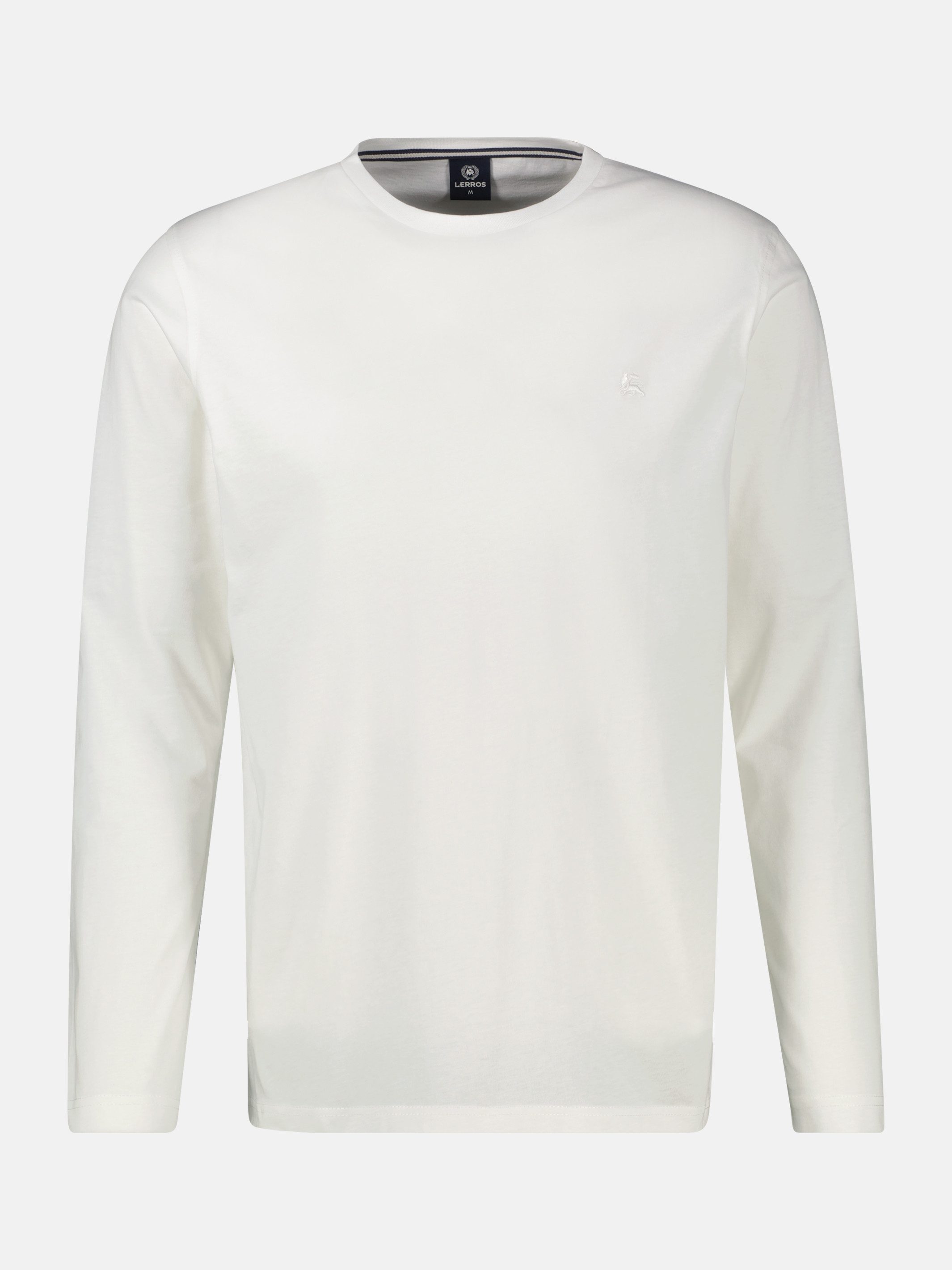 LERROS Langarmshirt Leichtes Baumwoll-Longsleeve-Shirt mit bequemem Rundkragen