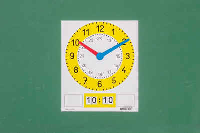 Wissner® aktiv lernen Lernspielzeug Folienuhr magnetisch die Tafel, Uhrzeit lernen (Analog & Digital)