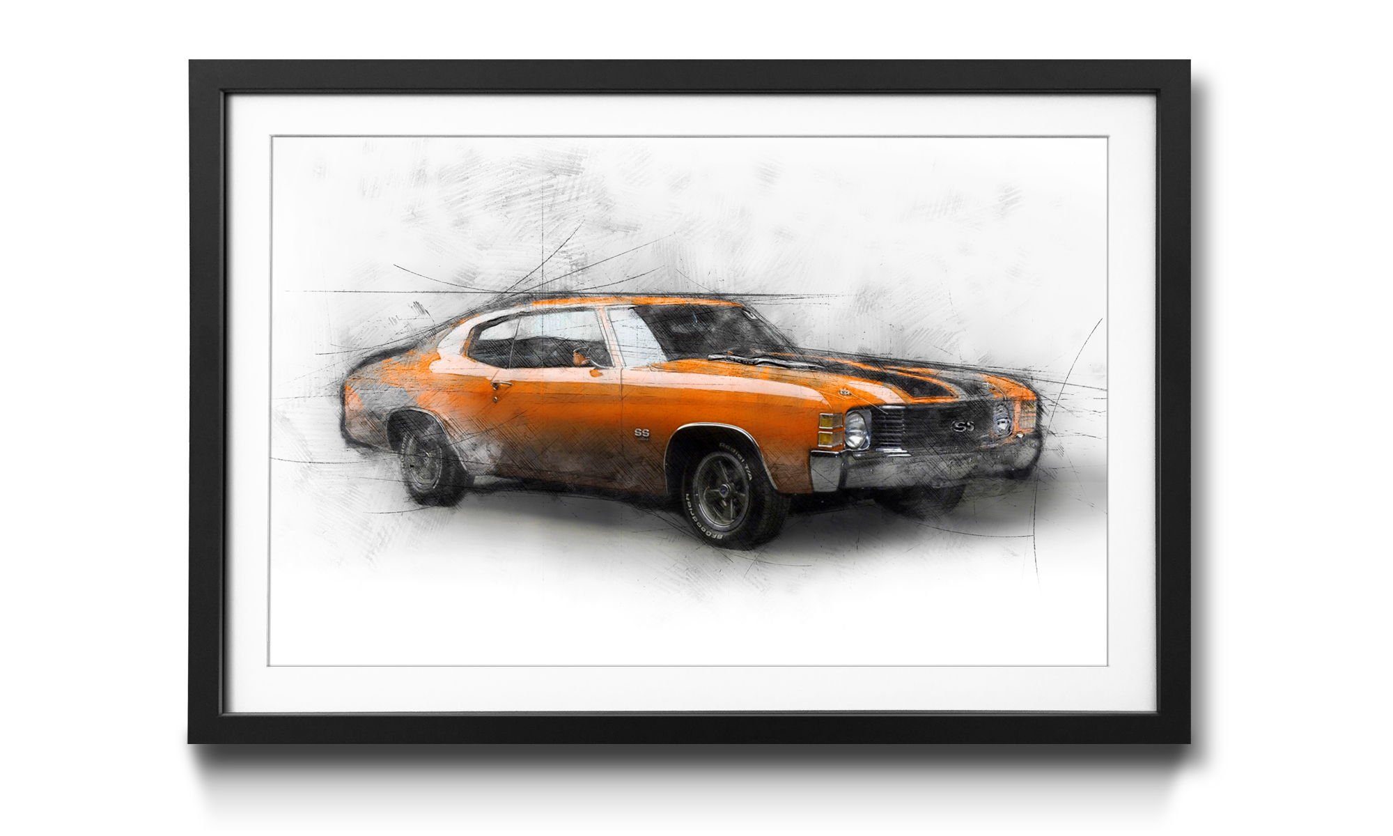 WandbilderXXL Bild mit Rahmen Muscle Car, Auto, Wandbild, in 4 Größen erhältlich
