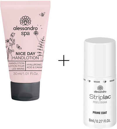 alessandro international Nagellack-Set Striplack Prime Coat + Nice Day Handlotion 30 ml Sonderedition, 2-tlg.