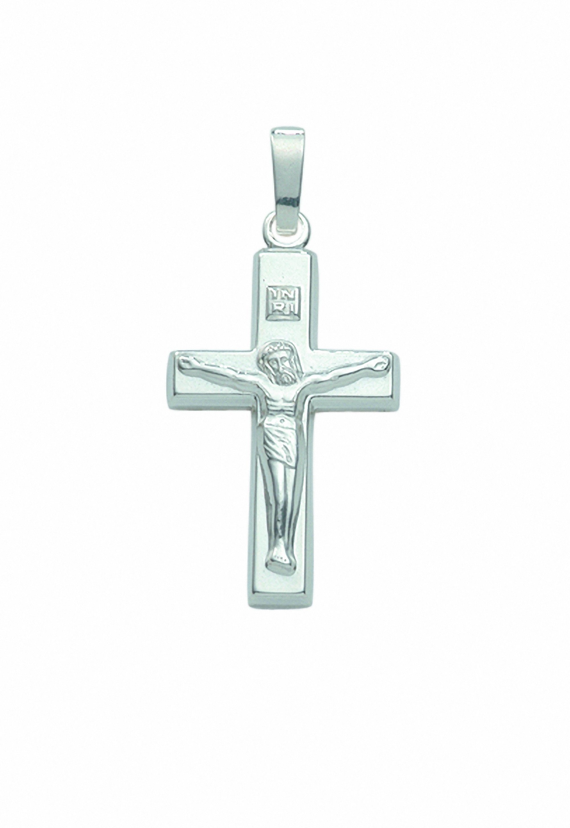 Adelia´s Kette mit Anhänger 925 Silber Kreuz Anhänger Korpus, Schmuckset -  Set mit Halskette, Maße des Anhängers - Breite 12,7 mm - Höhe 19,6 mm