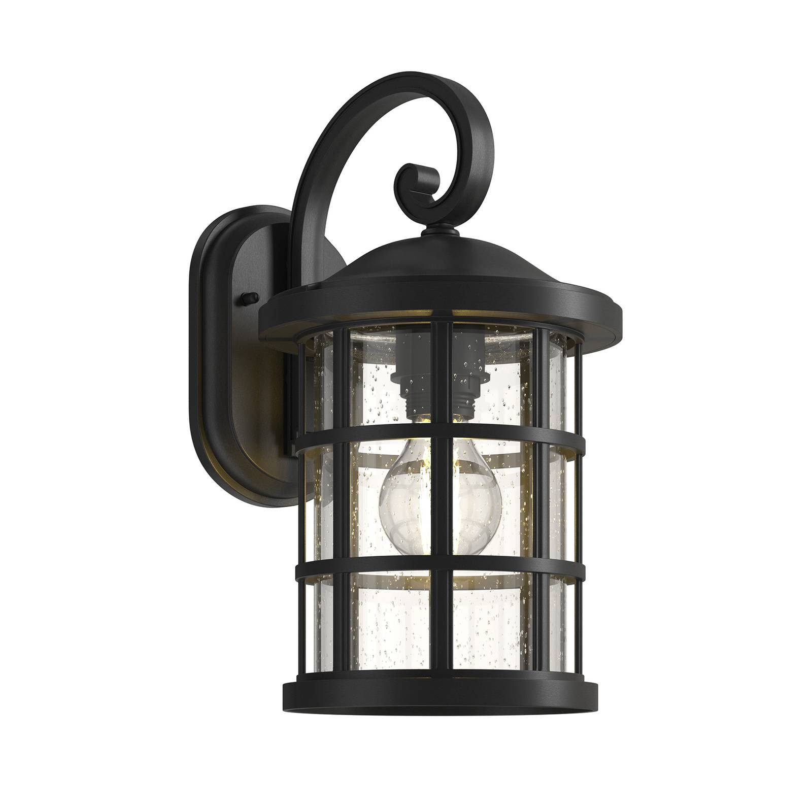 Lindby Außenwandlampe Ankea, schwarz, Höhe 37 cm, IP23, E27 günstig online kaufen
