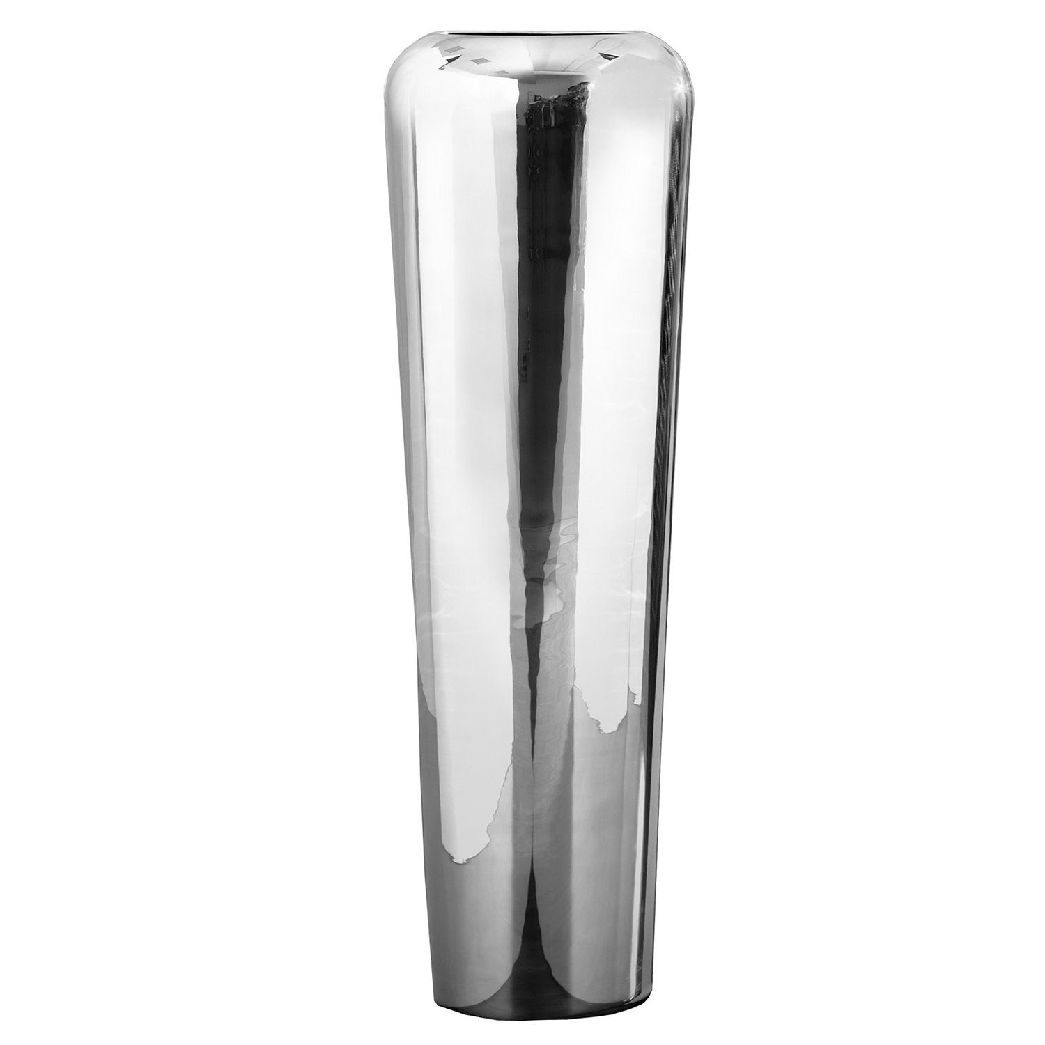 Fink Dekovase TUTZI Vase - H.70cm x D.22cm - Eisen/vernickelt - silberfarben (1 St., Amphore - Grfäß), Elegante Dekovase - Blumenvase & Ziervase für stilvolle Akzente