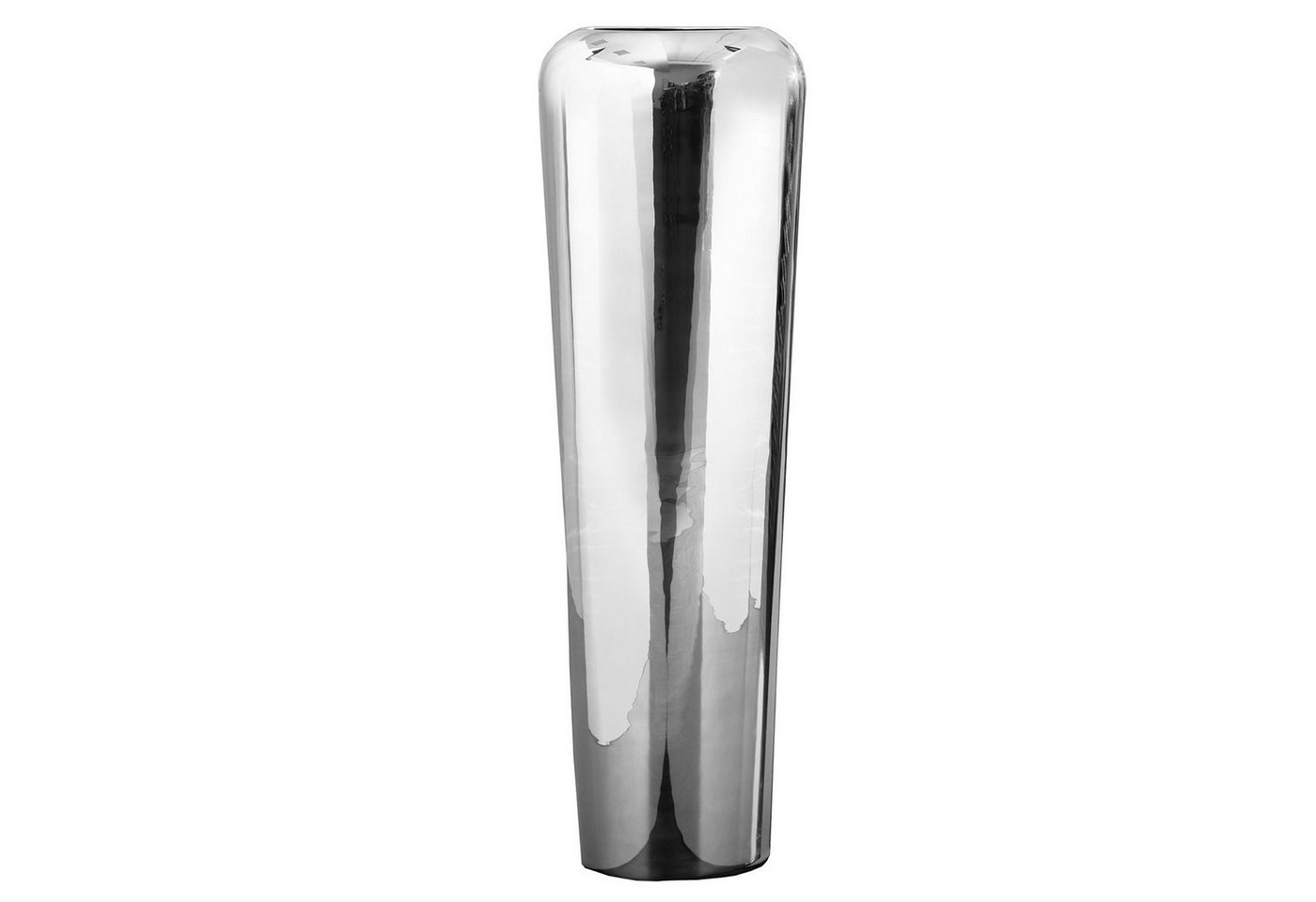 Fink Dekovase TUTZI Vase - H.70cm x D.22cm - Eisen/vernickelt - silberfarben (1 St., Amphore - Grfäß), Elegante Dekovase - Blumenvase & Ziervase für stilvolle Akzente