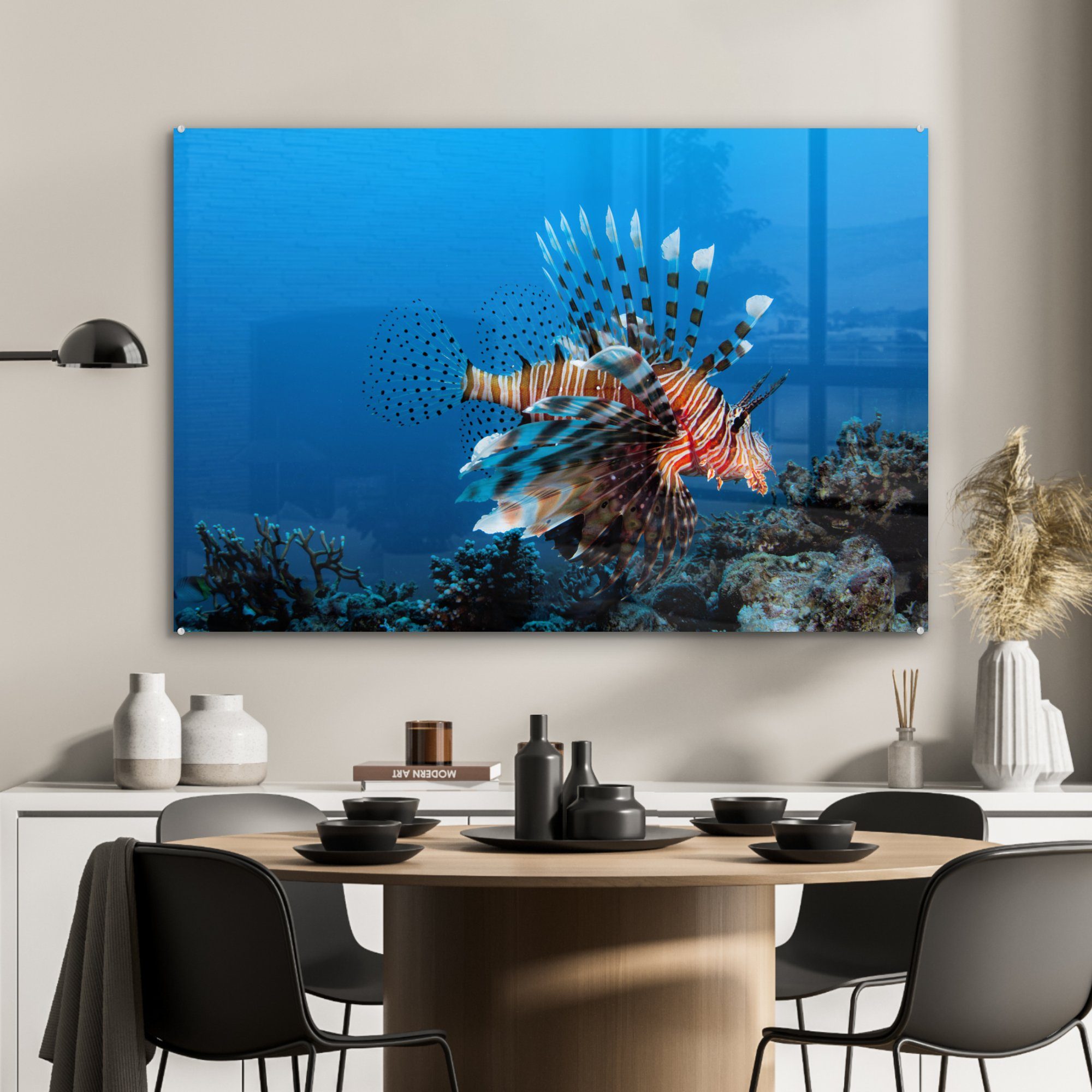 - Schlafzimmer Wasser Wohnzimmer MuchoWow Korallenteufel, Fische St), Acrylglasbilder & (1 - Acrylglasbild