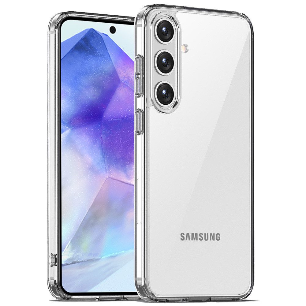 FITSU Handyhülle für Samsung Galaxy A55 Hülle Transparent Case Ultraklare Schutzhülle 6,6 Zoll, Durchsichtige Handyhülle für Samsung Galaxy A55 Case Hybrid Cover