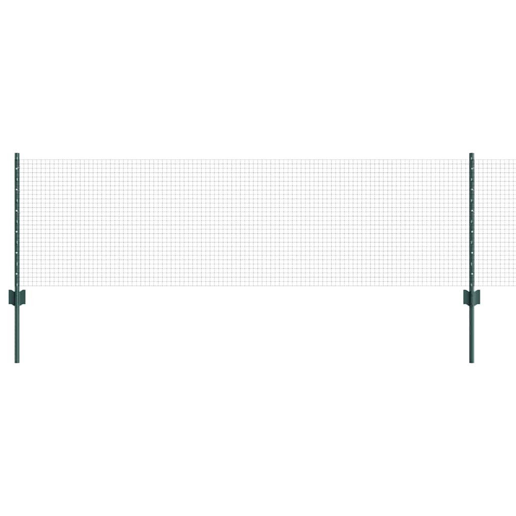 Gartenzaun Outdoor geschweißter Drahtzaun mit Pfosten 0,6 x 25 m Grün Netz