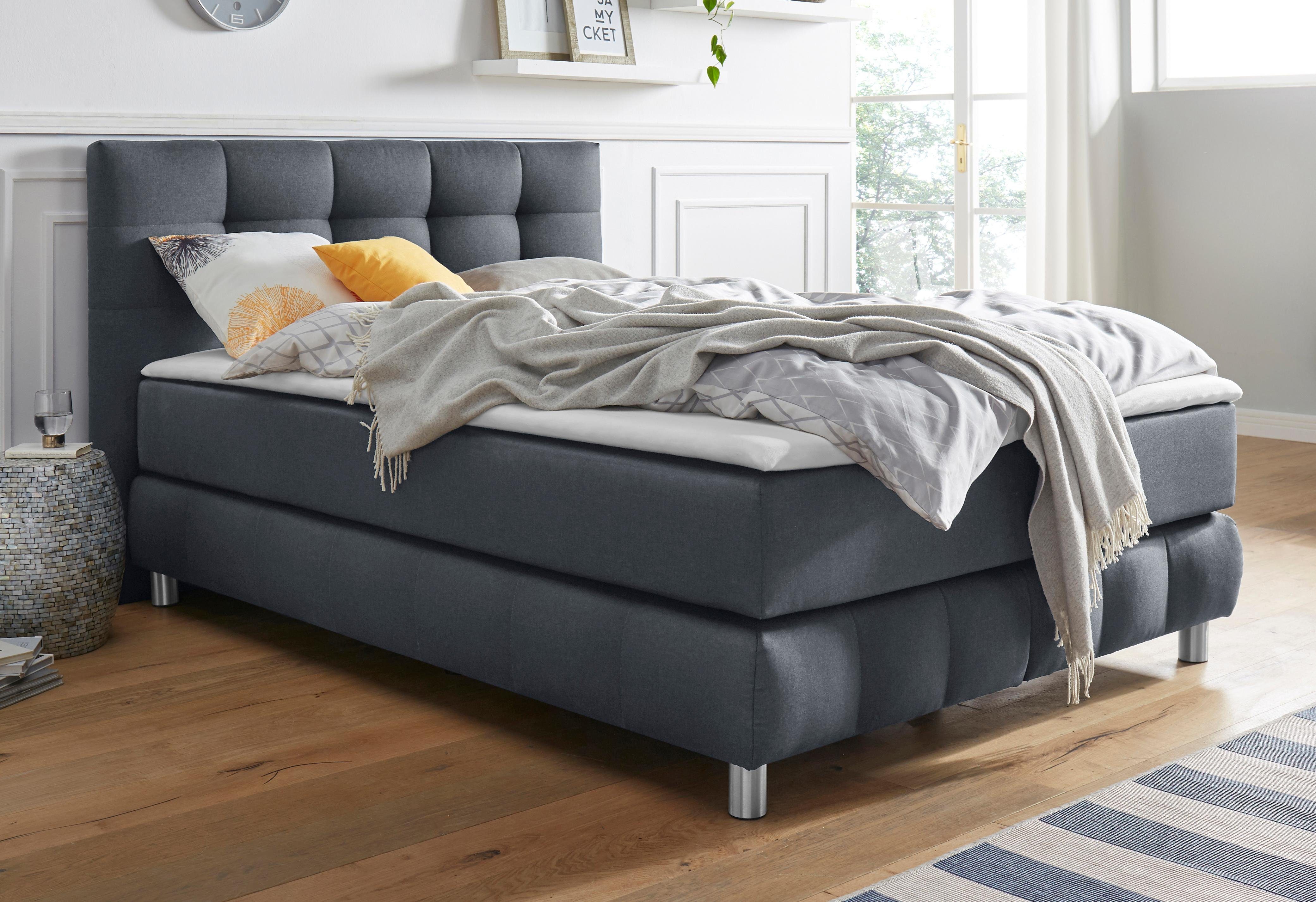 Home affaire Boxspringbett Salo, incl. Topper, 6 Breiten, 2 Härtegrade, TFK auch in Härtegrad 4