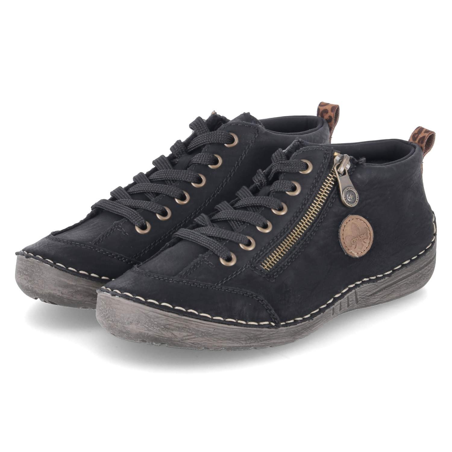 Rieker Rieker 52514-00 Damen Synthetik schwarz Schnürstiefel günstig online kaufen