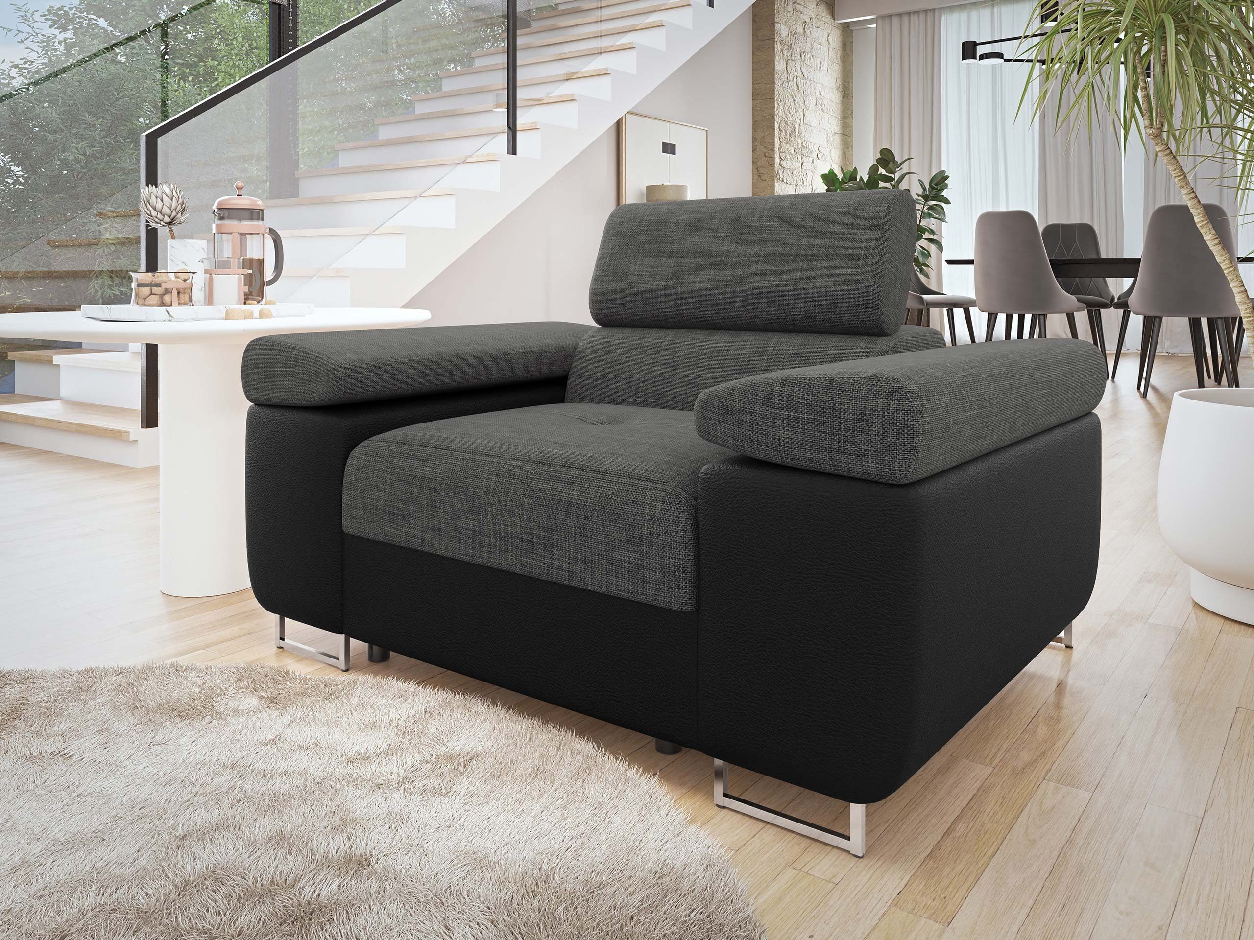 MIRJAN24 Sessel Torezio, Einstellbare Kopfstützen, 134x102x70-90 günstig online kaufen