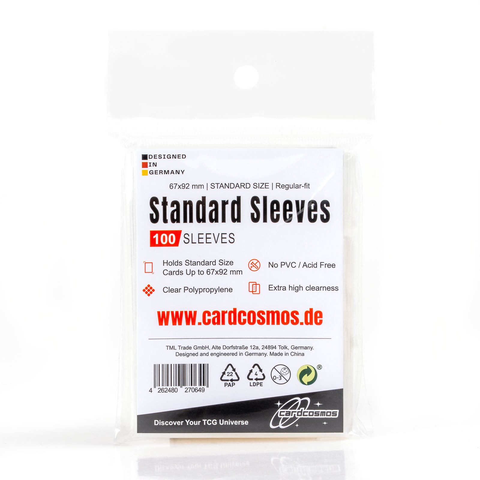 cardcosmos Sammelkarte cardcosmos - Standard Soft Sleeves, 100stk