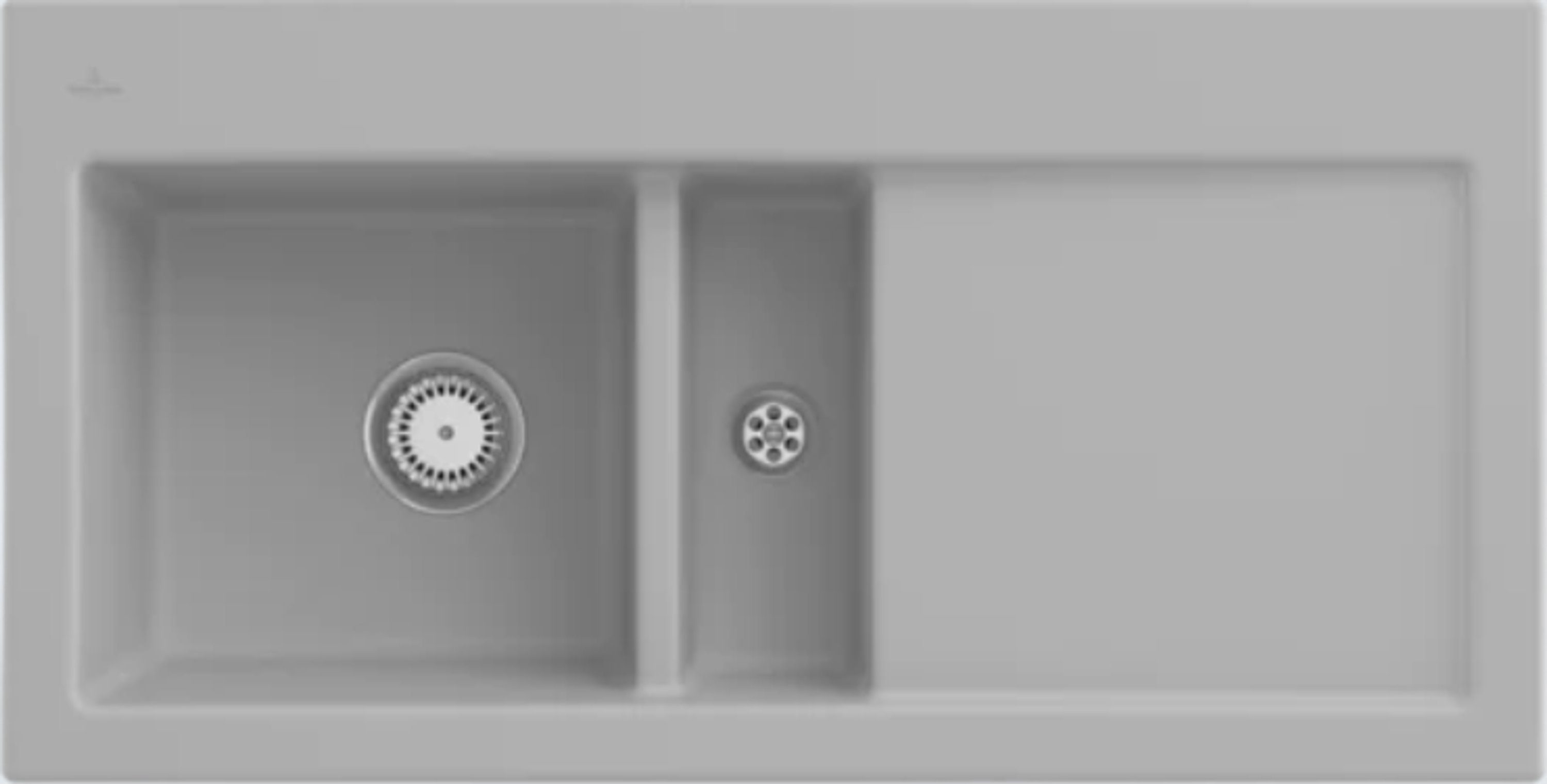 Küchenspüle Boch geschützt, cm, SM, links 100/22 und möglich Geschmacksmuster Villeroy & Rechteckig, Becken rechts 6770 01