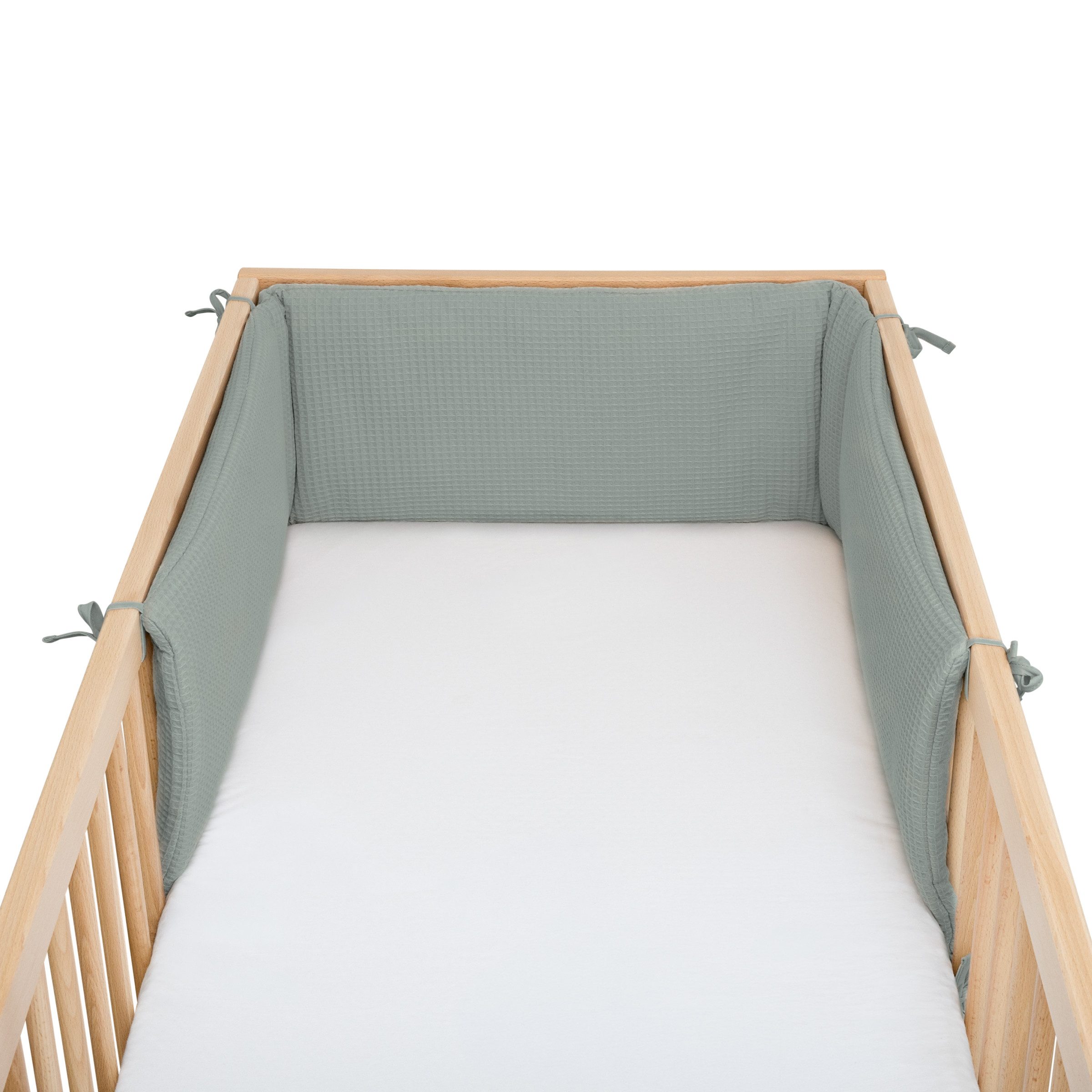 Ehrenkind Bettumrandung Bettumrandung Babybett aus Bio-Baumwolle, (hochwertige Bio-Baumwolle und innen weich gepolstert, Babybett Umrandungen), Bettumrandung Babybett, Gitterbett Schutz