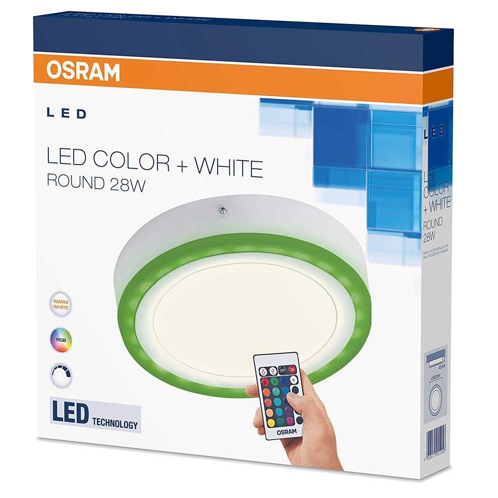 LED-Leuchtmittel Osram LED Wandlampe Deckenleuchte weiß rund Ø40cm 38W RGBW bunt &