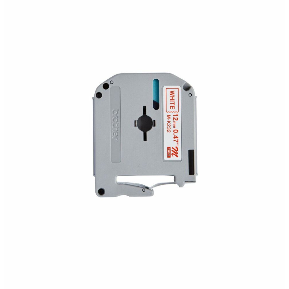 Brother Fotopapier brother Schriftband M-K M-K232 MK232BZ, 12 mm rot auf weiß