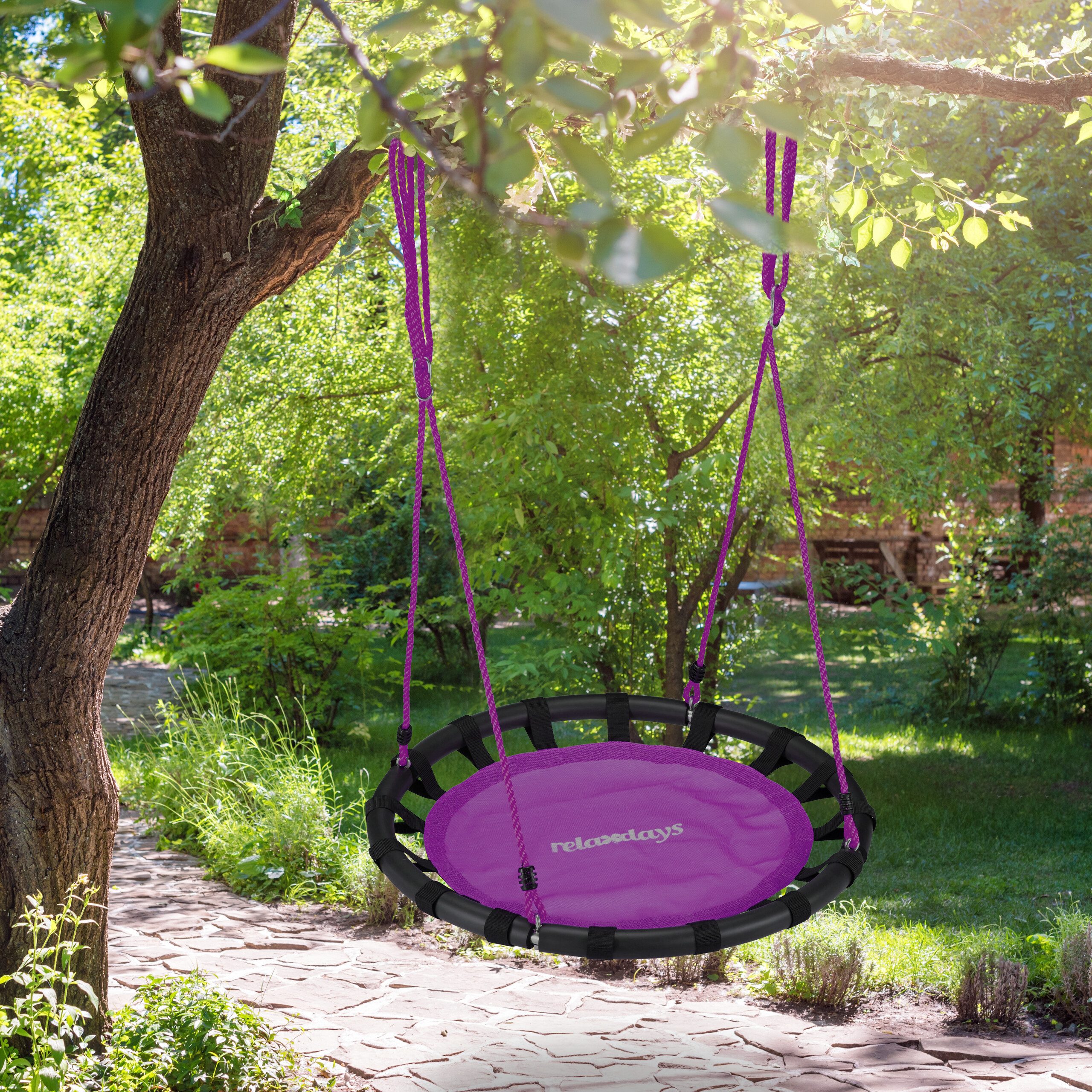 relaxdays Nestschaukel 80cm, Lila günstig online kaufen